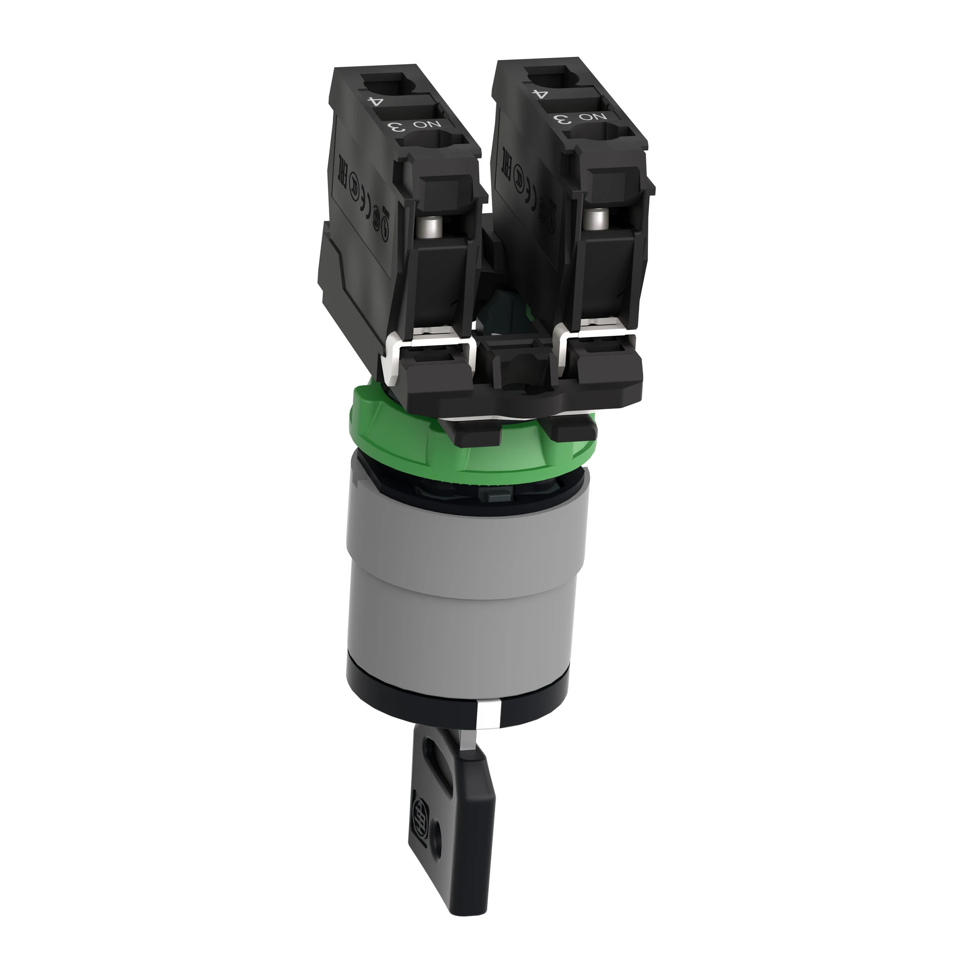 Schneider Electric XB5AG33C0 Key switch, Harmony XB5, plastic, light grey, black, 3 positions, 22mm, latching, Ronis 455, 2S (img_007) Schneider Electric XB5AG33C0 Key switch, Harmony XB5, plastic, light grey, black, 3 positions, 22mm, latching, Ronis 455, 2S (img_007)