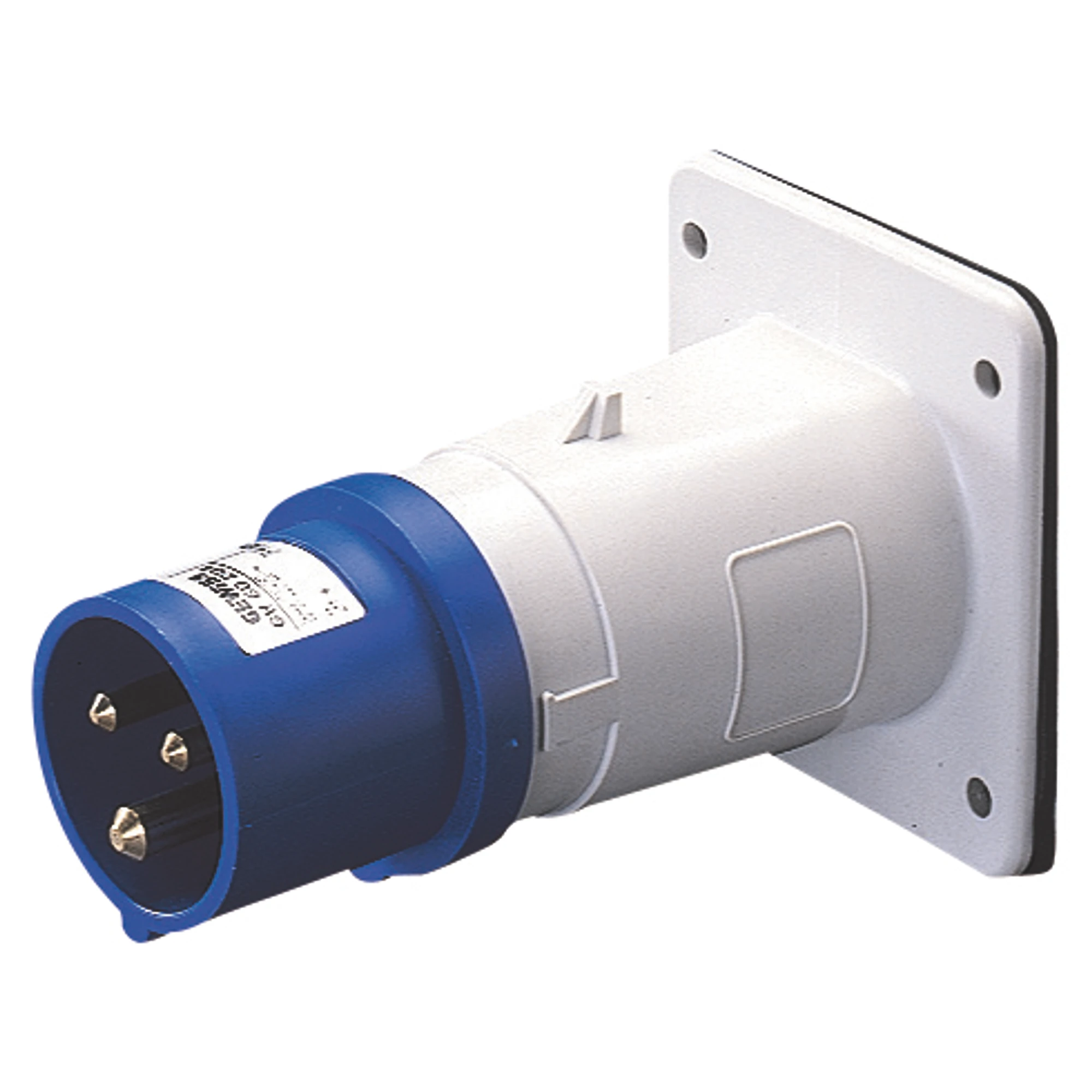 GEWISS GW60215 STRAIGHT FLUSH MOUNTING INLET - IP44 - 2P+E 32A 200-250V 50/60HZ - BLUE - 6H - SCREW WIRING (img_001)