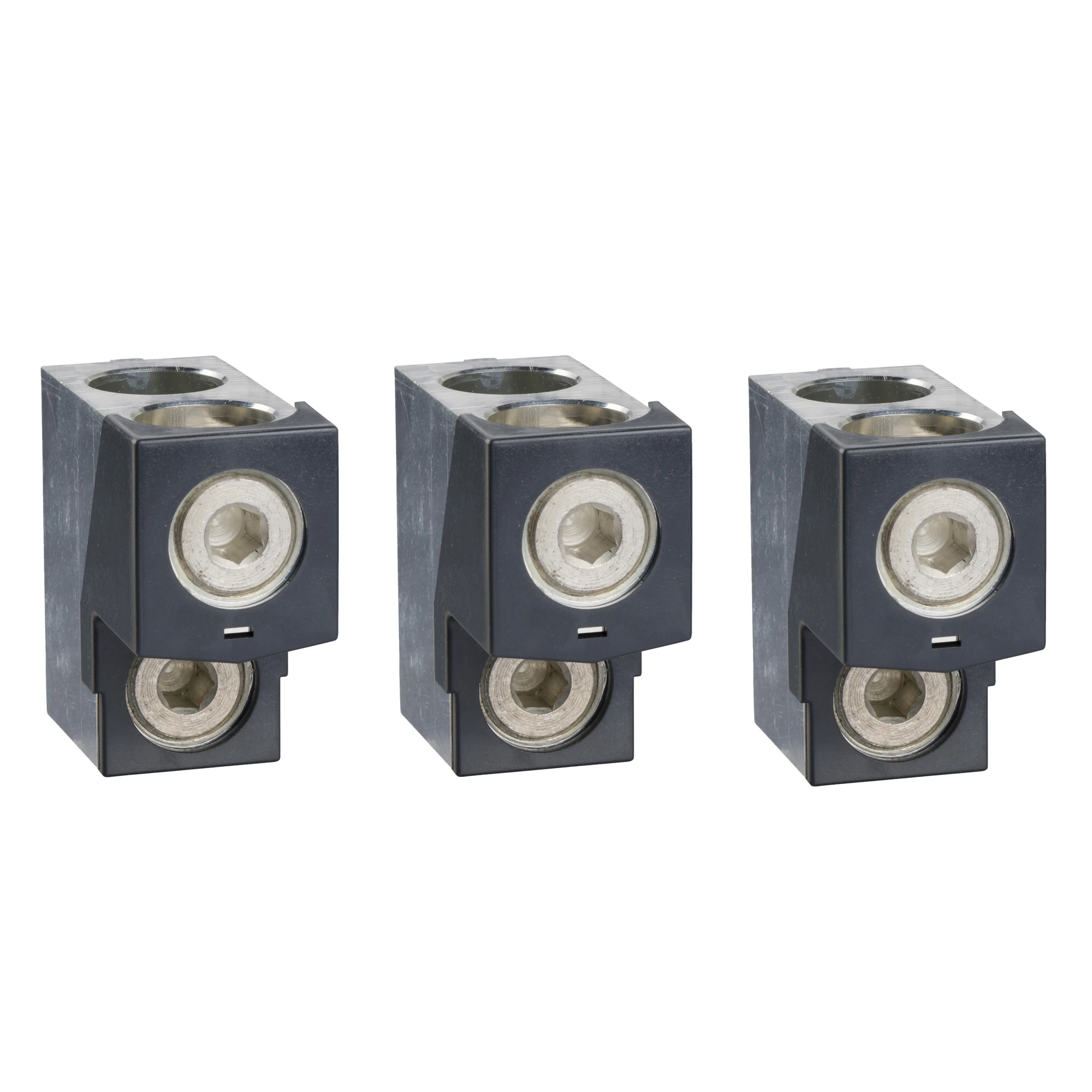 Schneider Electric LV432481 Connection Terminals for 2 Cables (3 pcs), 2x 35-240mm², for INS/INV320-630 and ComPact NSX400-630 (img_001) Schneider Electric LV432481 Connection Terminals for 2 Cables (3 pcs), 2x 35-240mm², for INS/INV320-630 and ComPact NSX400-630 (img_001)
