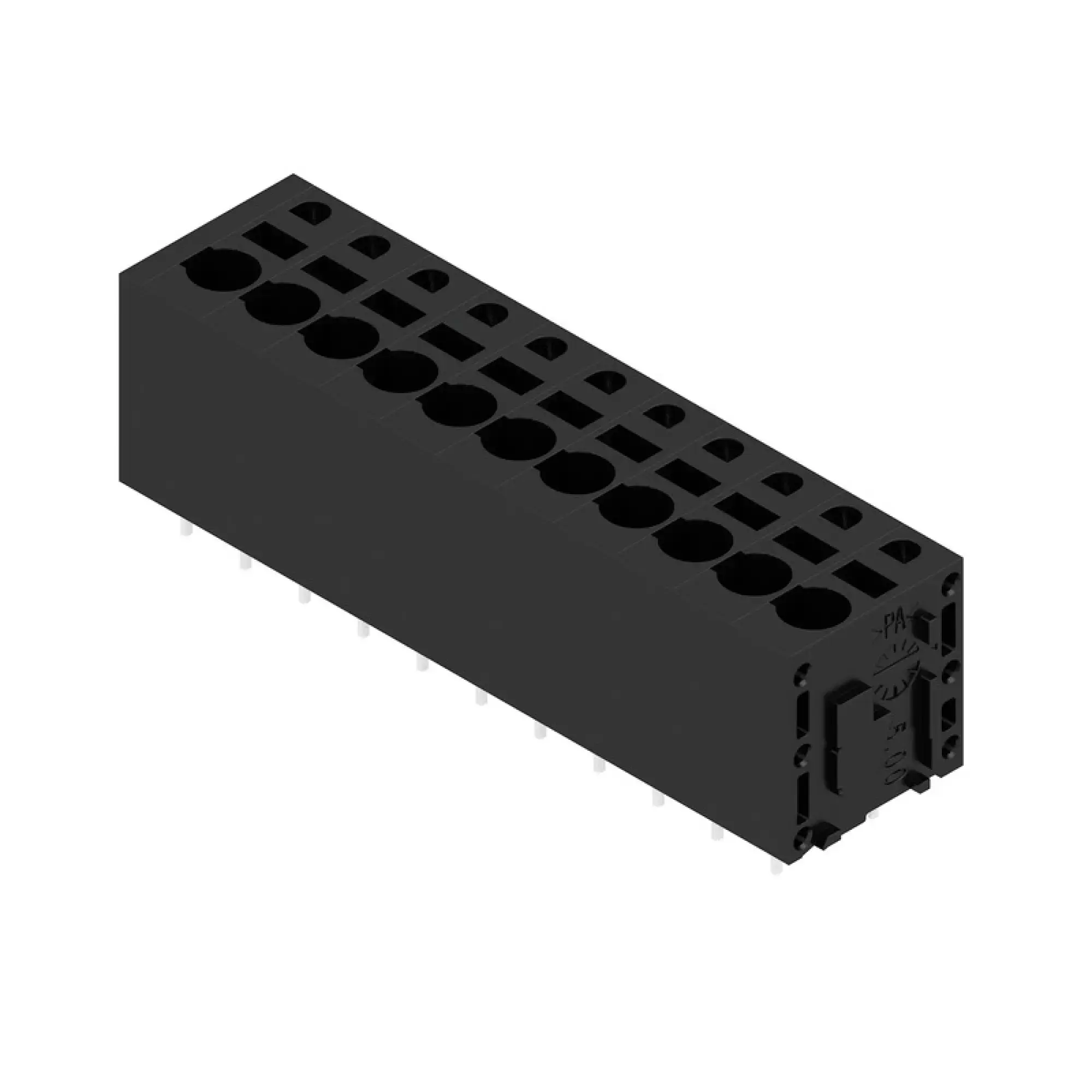 Weidmüller 1445640000 PCB connector (board connection), 320 V, 27.5 A, Pitch in mm: 5.08, Number of poles: 2, THT/THR solder connection, Tape (img_001)