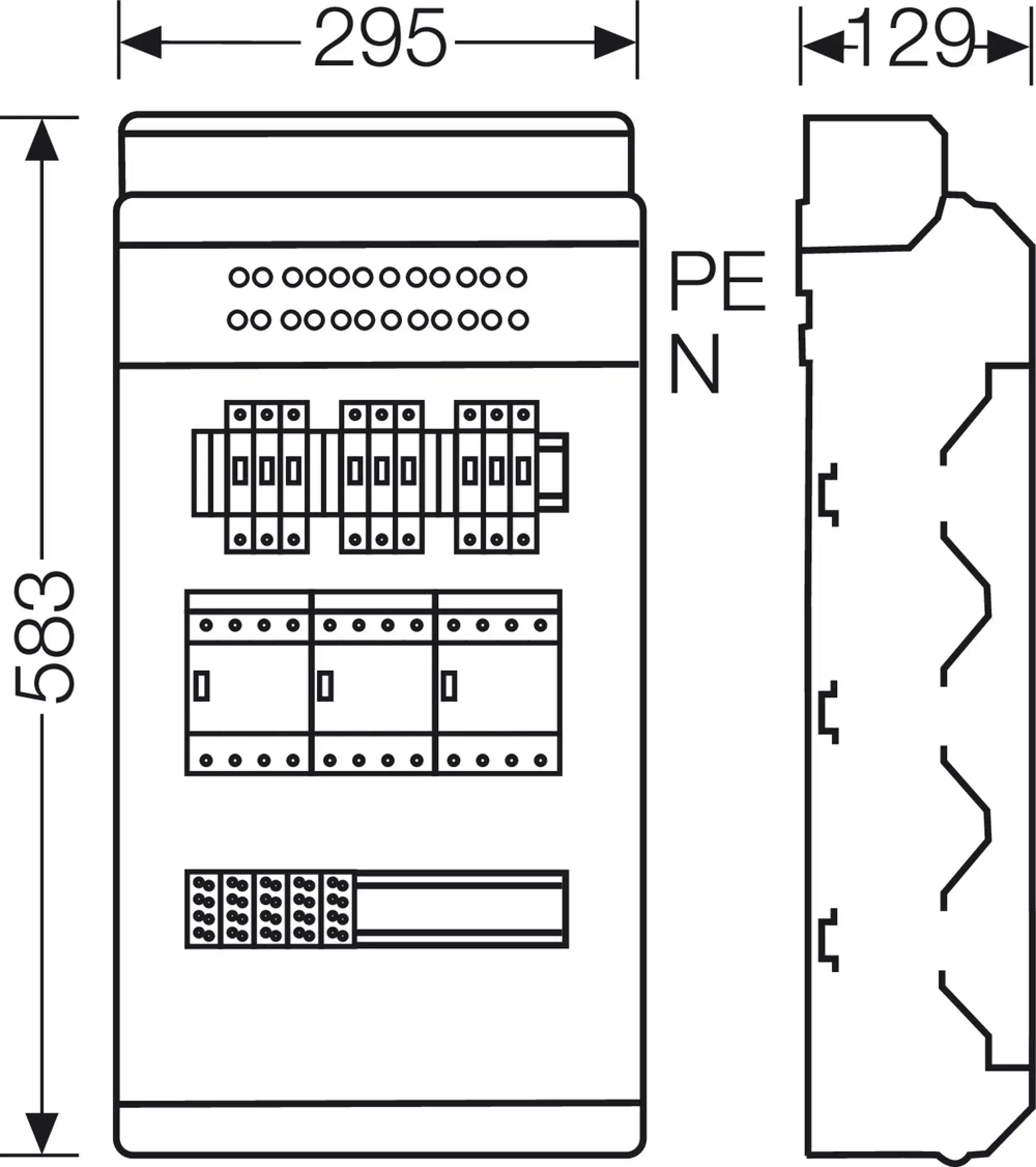 Hensel 65000084 Ladeverteiler für bis zu 3 Ladepunkte à 11kW KV EV 11kW 3100 (img_003)