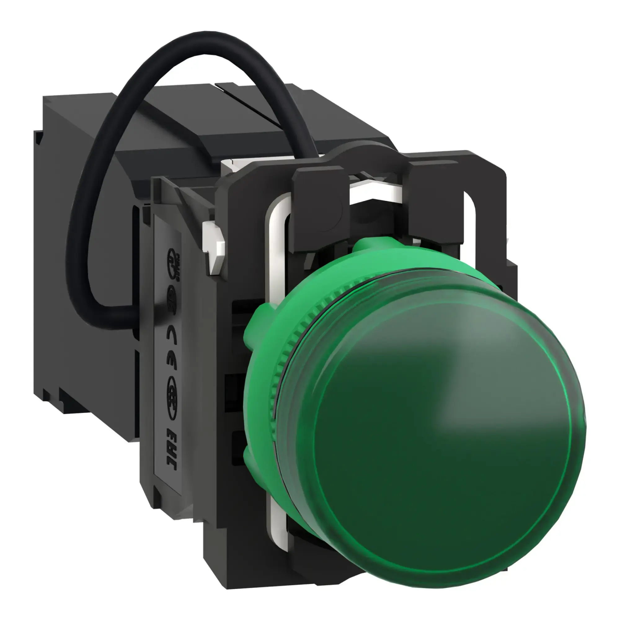 Schneider Electric XB5AV5B3 Pilot light, Harmony XB5, plastic, green, 22mm, universal LED, smooth dome, 400V AC (img_009)