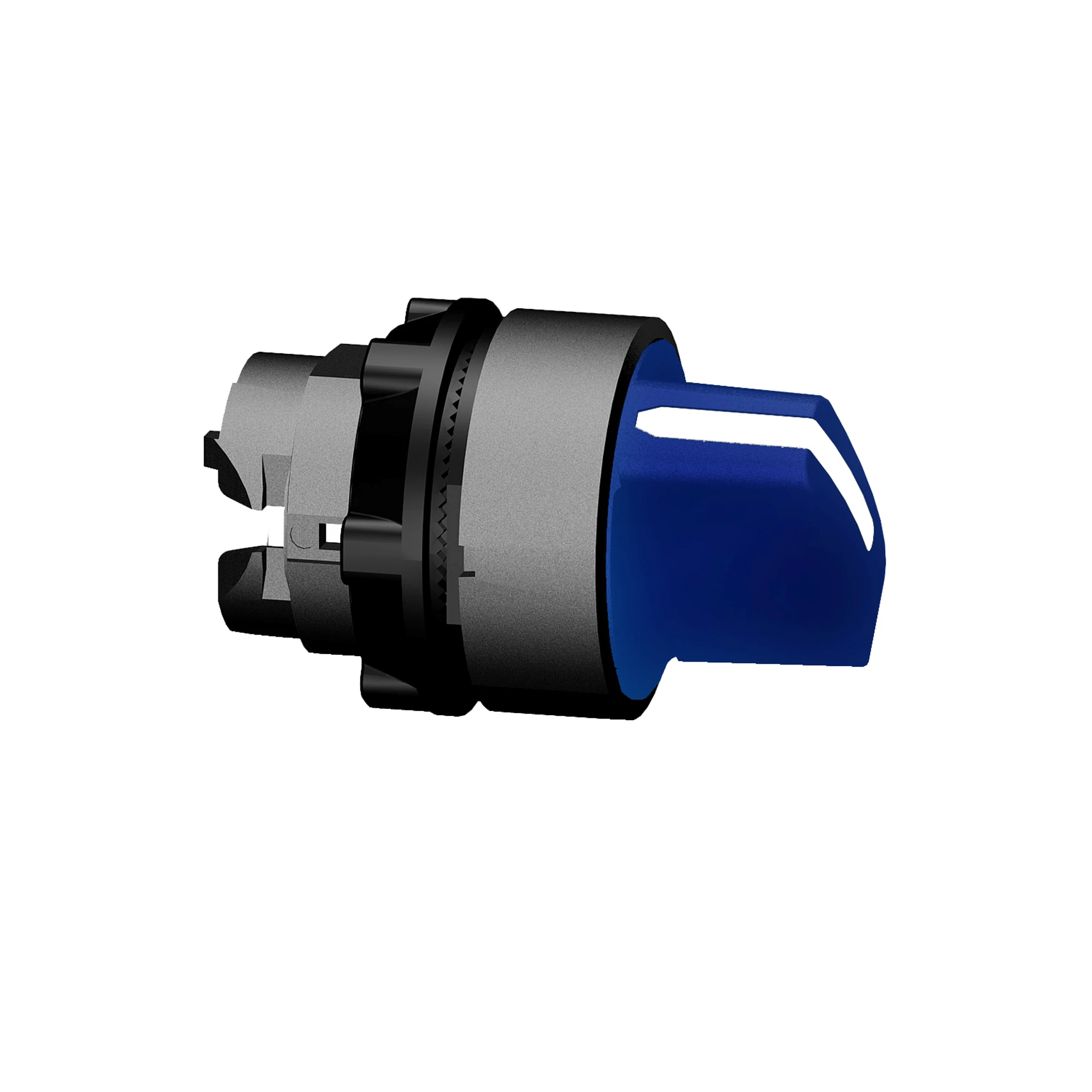 Schneider Electric ZB5AD306 Selector switch, front element, Harmony XB5, plastic, 22mm, blue, 3 positions, latching (img_001)