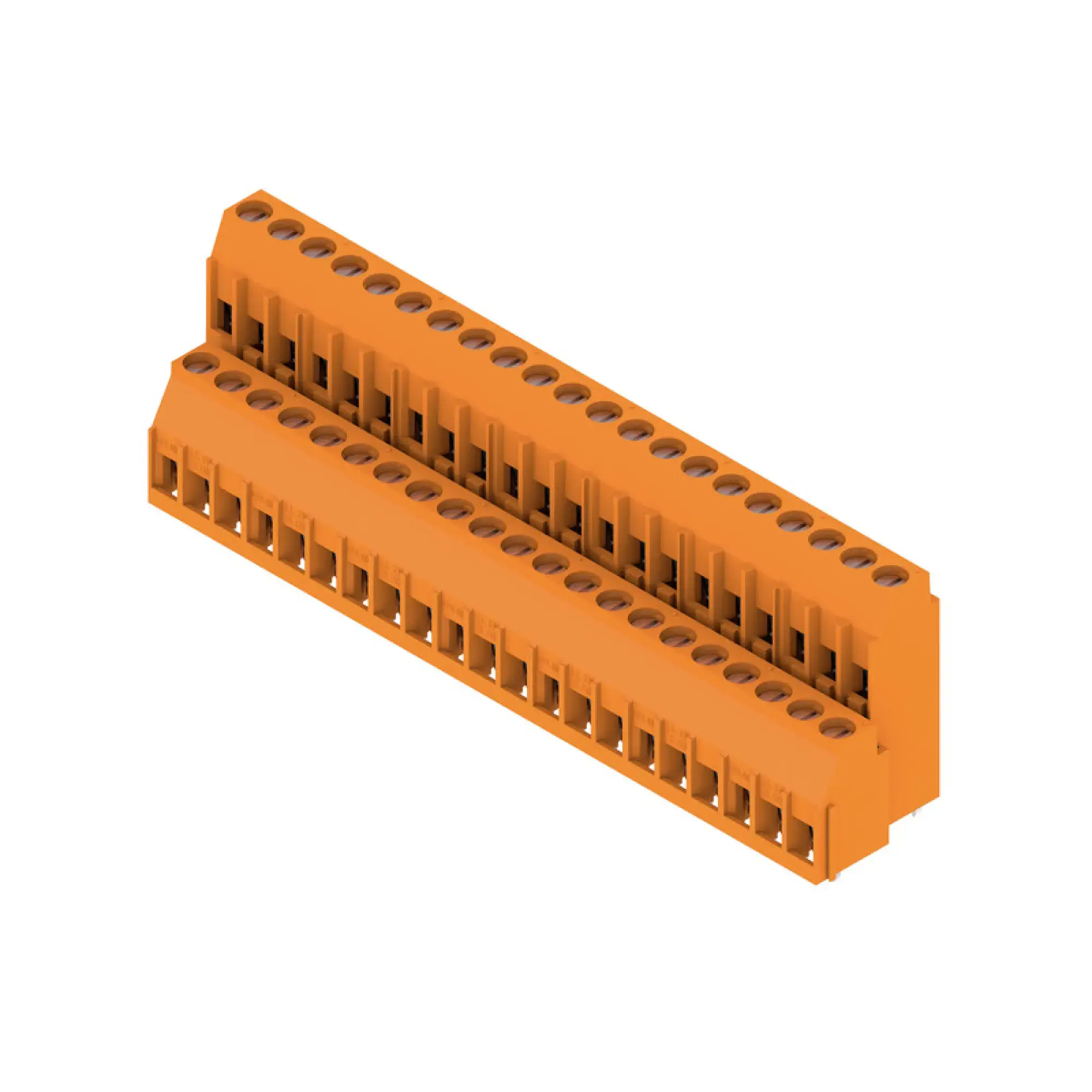 Weidmüller 1977440000 PCB terminal, 320 V, 32.5 A, Pitch in mm: 5.00, 6 mm², Number of poles: 42, Clamping yoke connection, THT solder connection, 90°, Box (img_001)