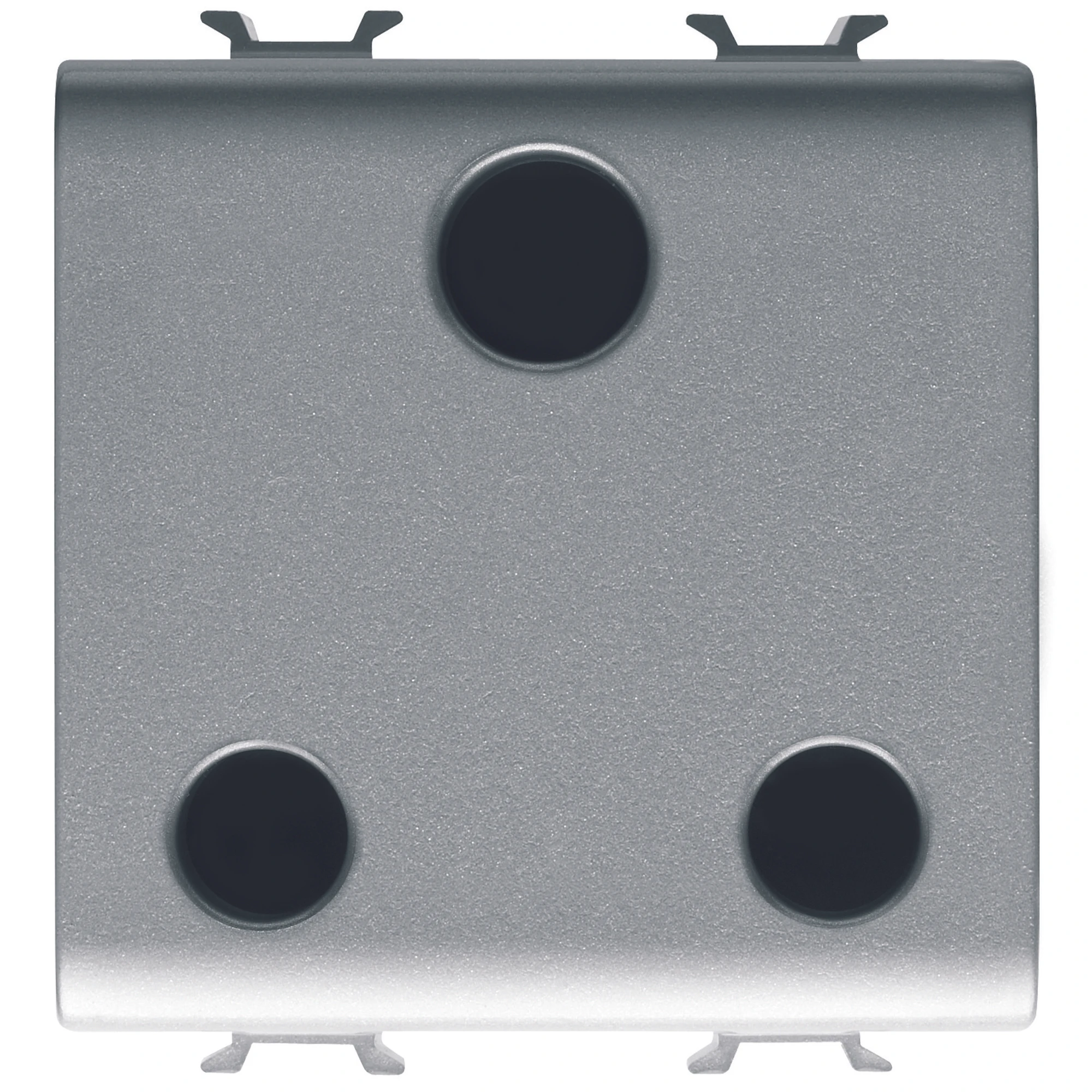 GEWISS GW14297 BRITISH STANDARD SOCKET-OUTLET 250V ac - 2P+E 15A - 2 GANG - TITANIUM - CHORUSMART (img_001)