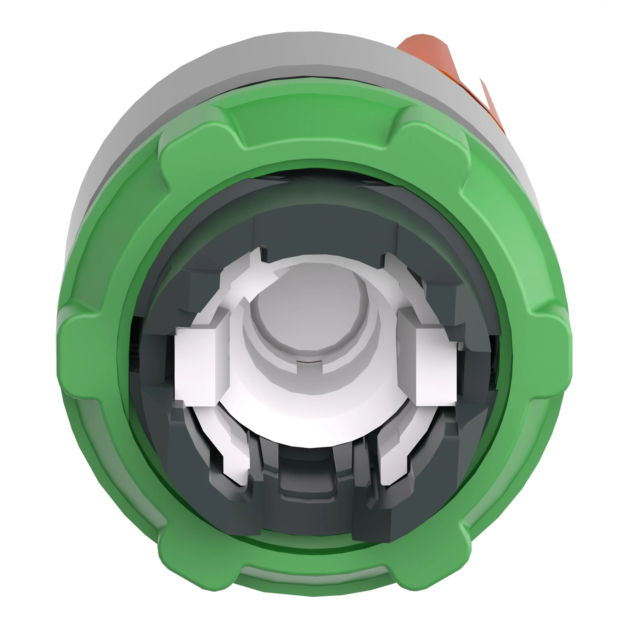 Schneider Electric ZB5AK1253C0 Illuminated selector switch, front element, Harmony XB5, plastic, 22mm orange, for universal LED, 2 positions, latching (img_002)