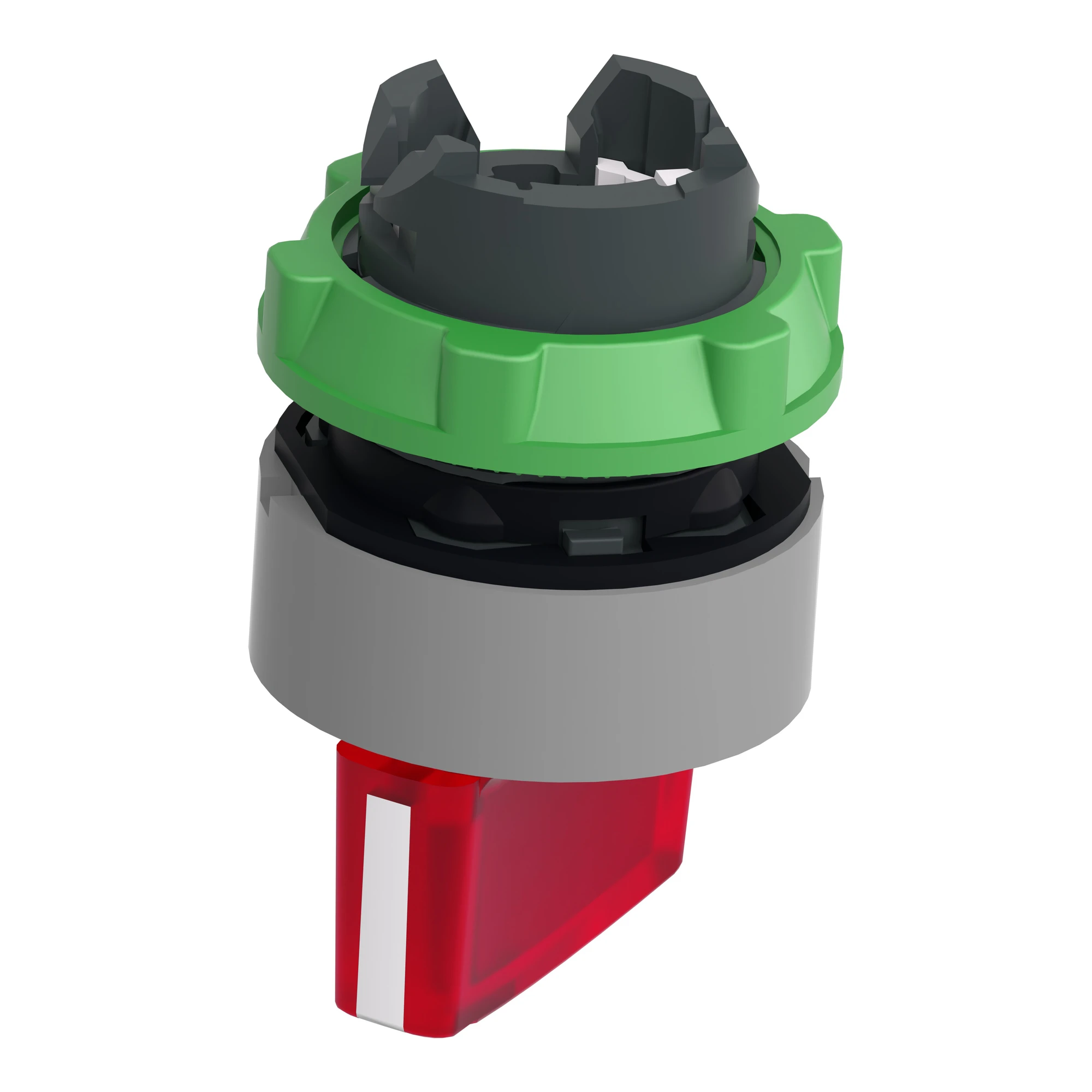 Schneider Electric ZB5AK1243C0 Illuminated selector switch, front element, Harmony XB5, plastic, 22mm red, for universal LED, 2 positions, latching (img_007)