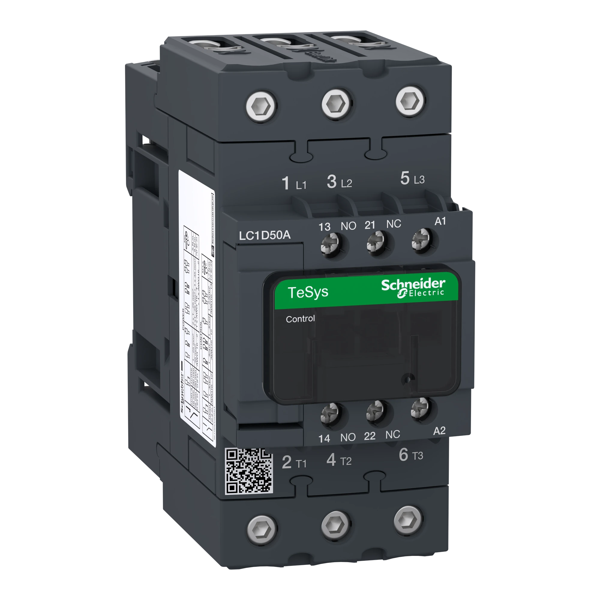 Schneider Electric LC1D50AW7 Leistungsschütz LC1D 3p, +1S+1Ö, 22 kW, 50 A, 400 V AC3, Spule 277 V AC (img_001)