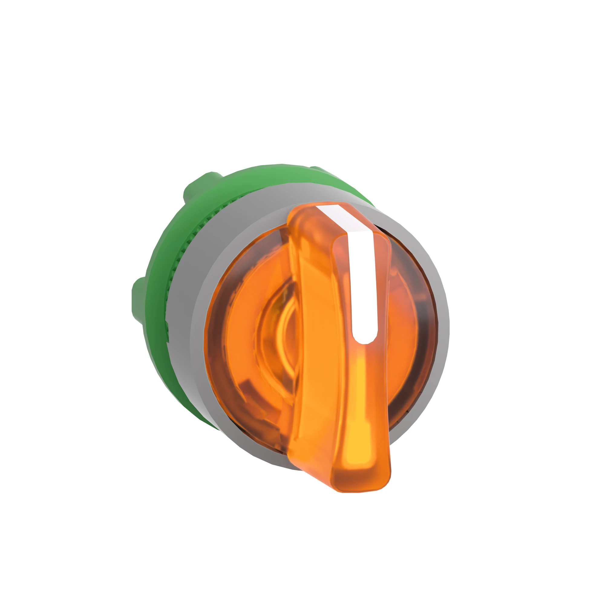 Schneider Electric ZB5AK1853C0 Illuminated selector switch, front element, Harmony XB5, plastic, 22mm, orange, for universal LED, 3 positions, momentary (img_002)