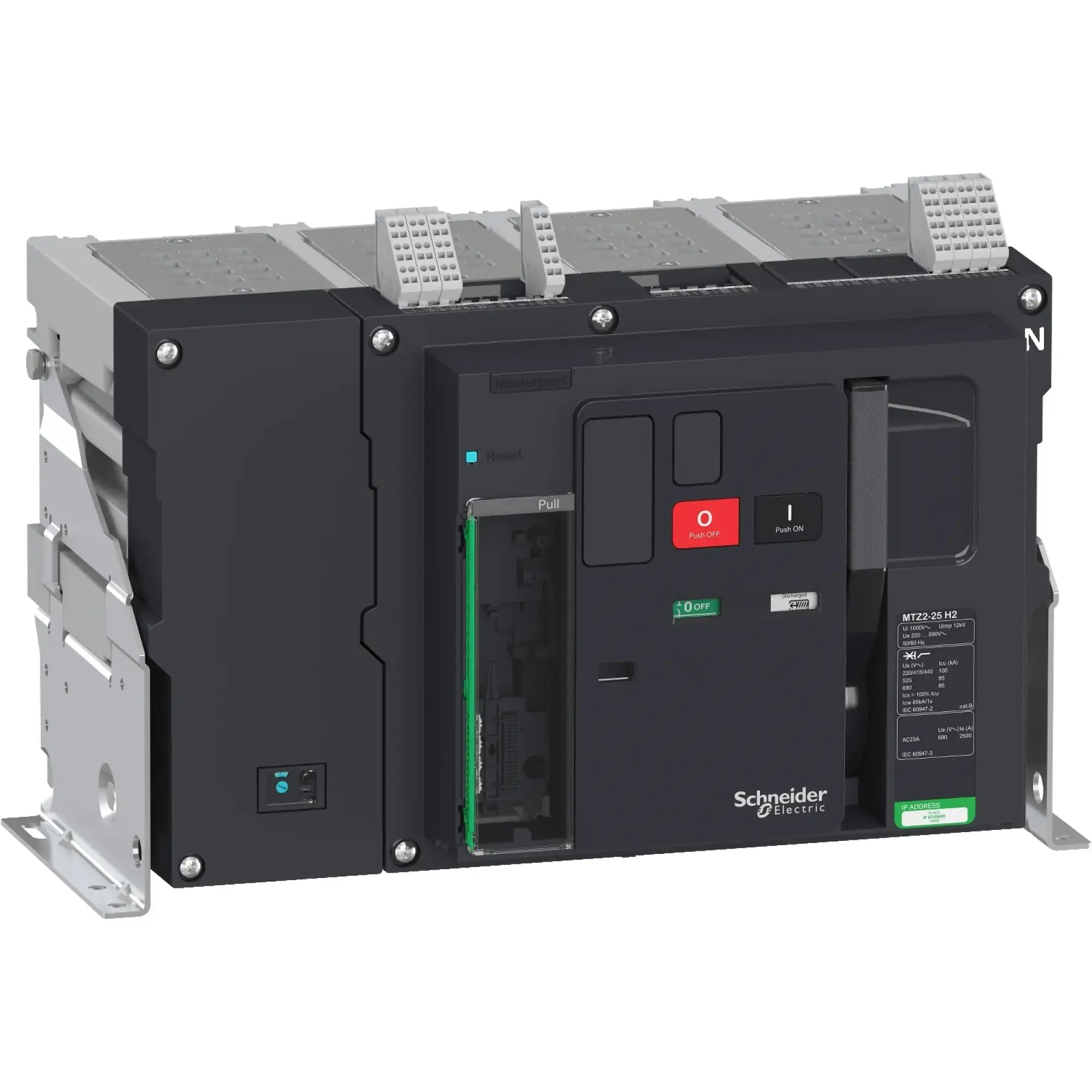 Schneider Electric LV848181 MasterPact MTZ2 3200A H2 Icu=100kA/440V 4P Basic Switch FIXED with NEUTRAL on the right (img_002)