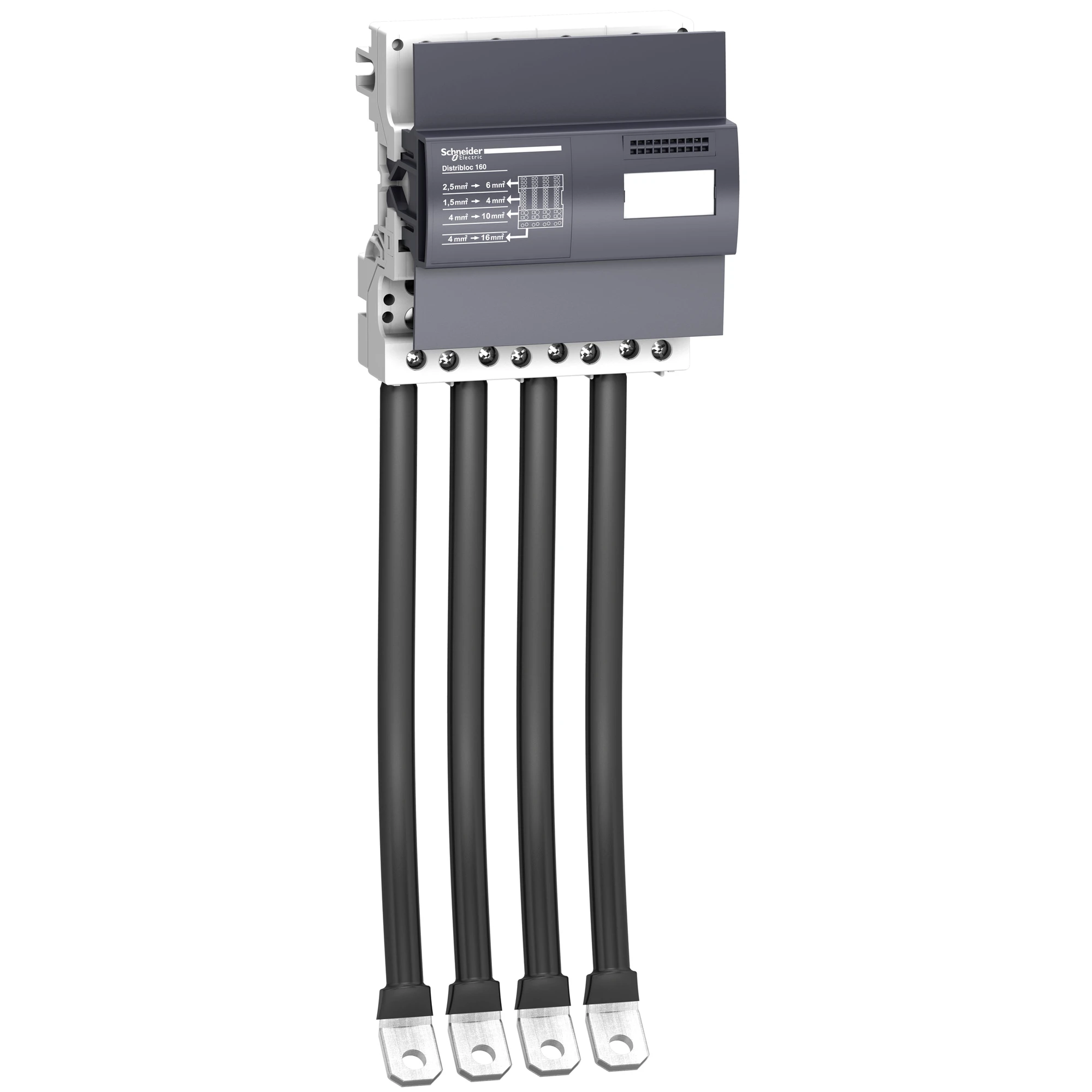 Schneider Electric LVS04046 PrismaSeT-P, Linergy DX, Distribution Block, 4-Pole, 160A, Width=6 Module Units (img_001)