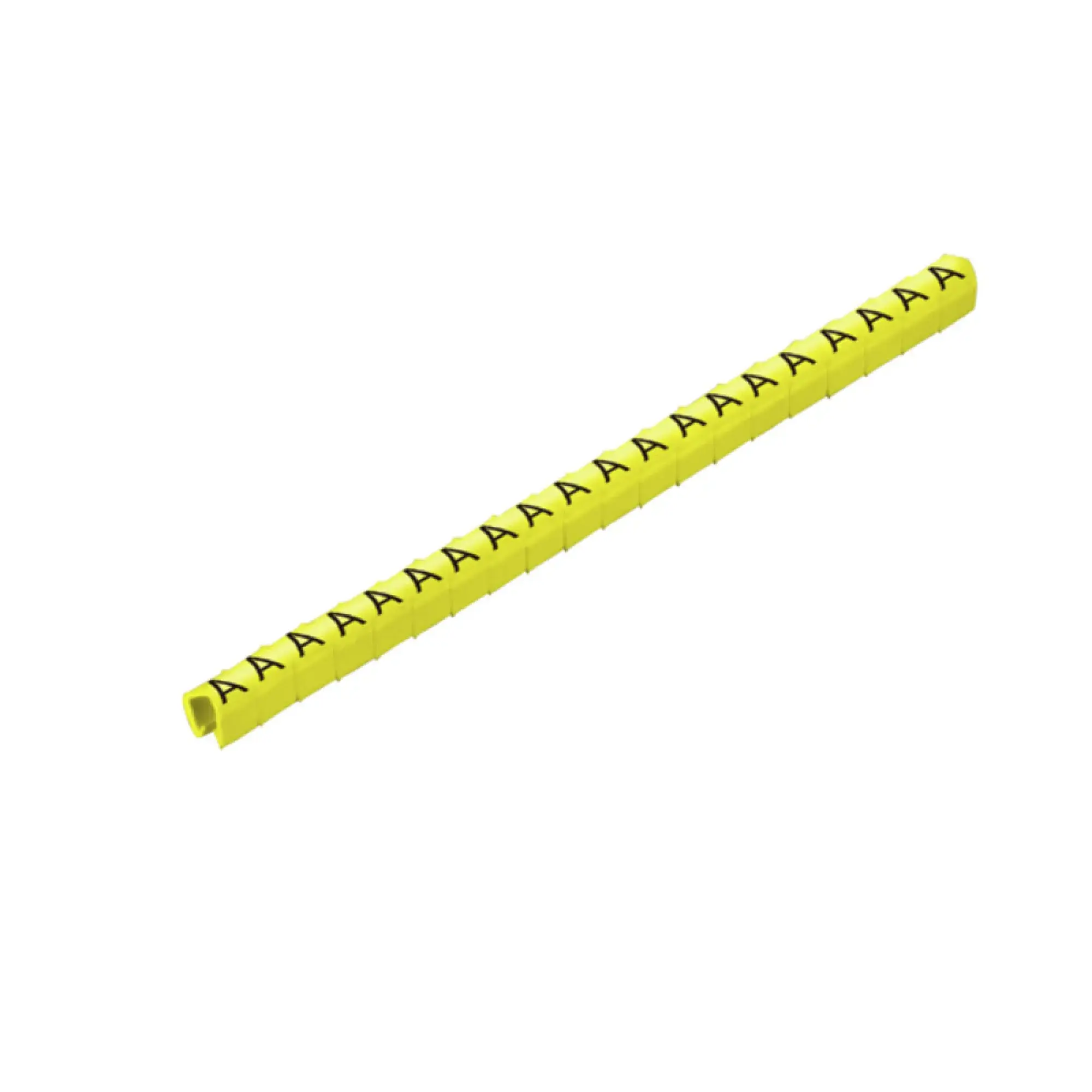 Weidmüller 0648001663 Cable coding system, yellow, Conductor O.D.:2 - 3 mm, Upper-case letters, PVC, soft, without Cadmium, -30...80 °C (img_001)