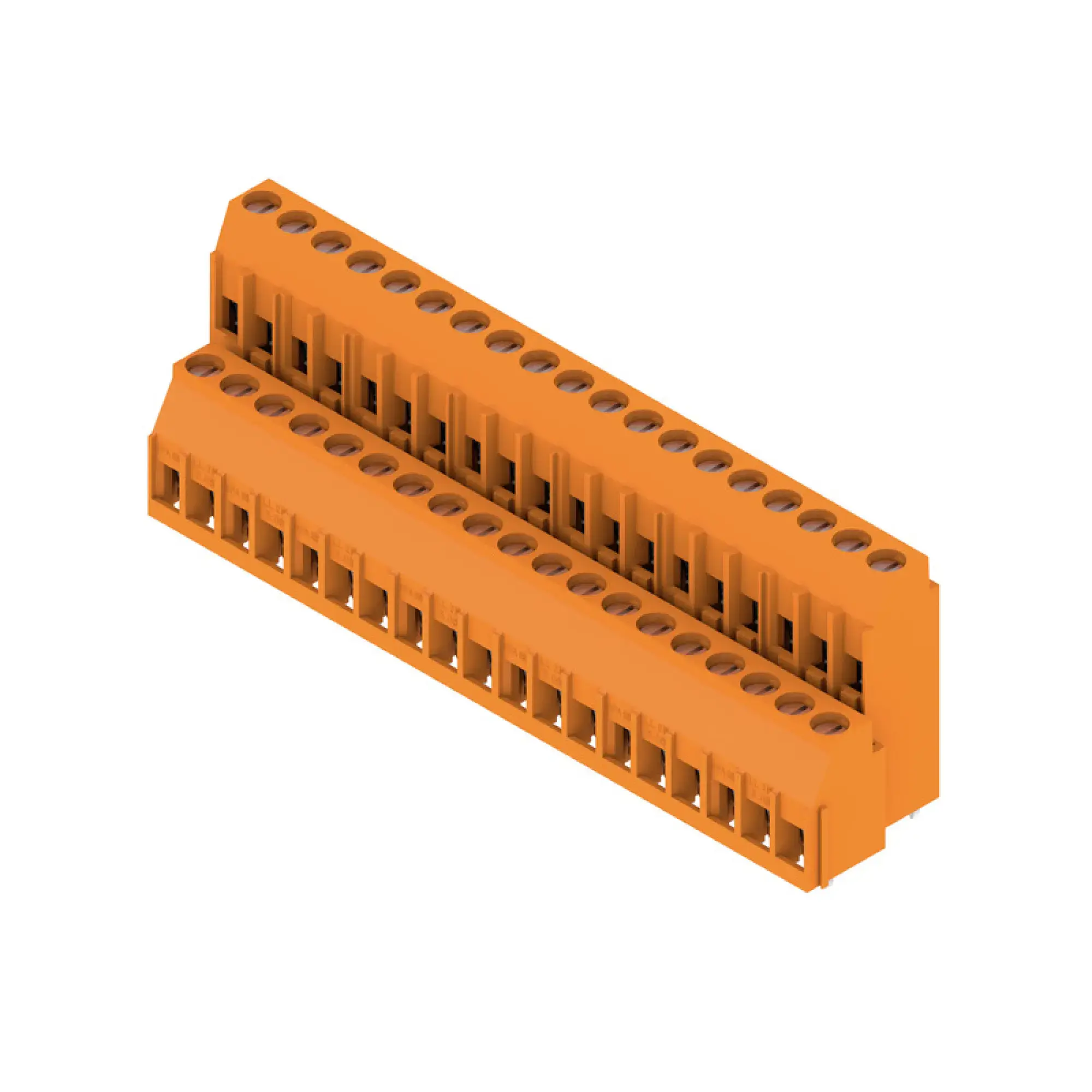 Weidmüller 1977630000 PCB terminal, 320 V, 32.5 A, Pitch in mm: 5.08, 6 mm², Number of poles: 38, Clamping yoke connection, THT solder connection, 90°, Box (img_001)