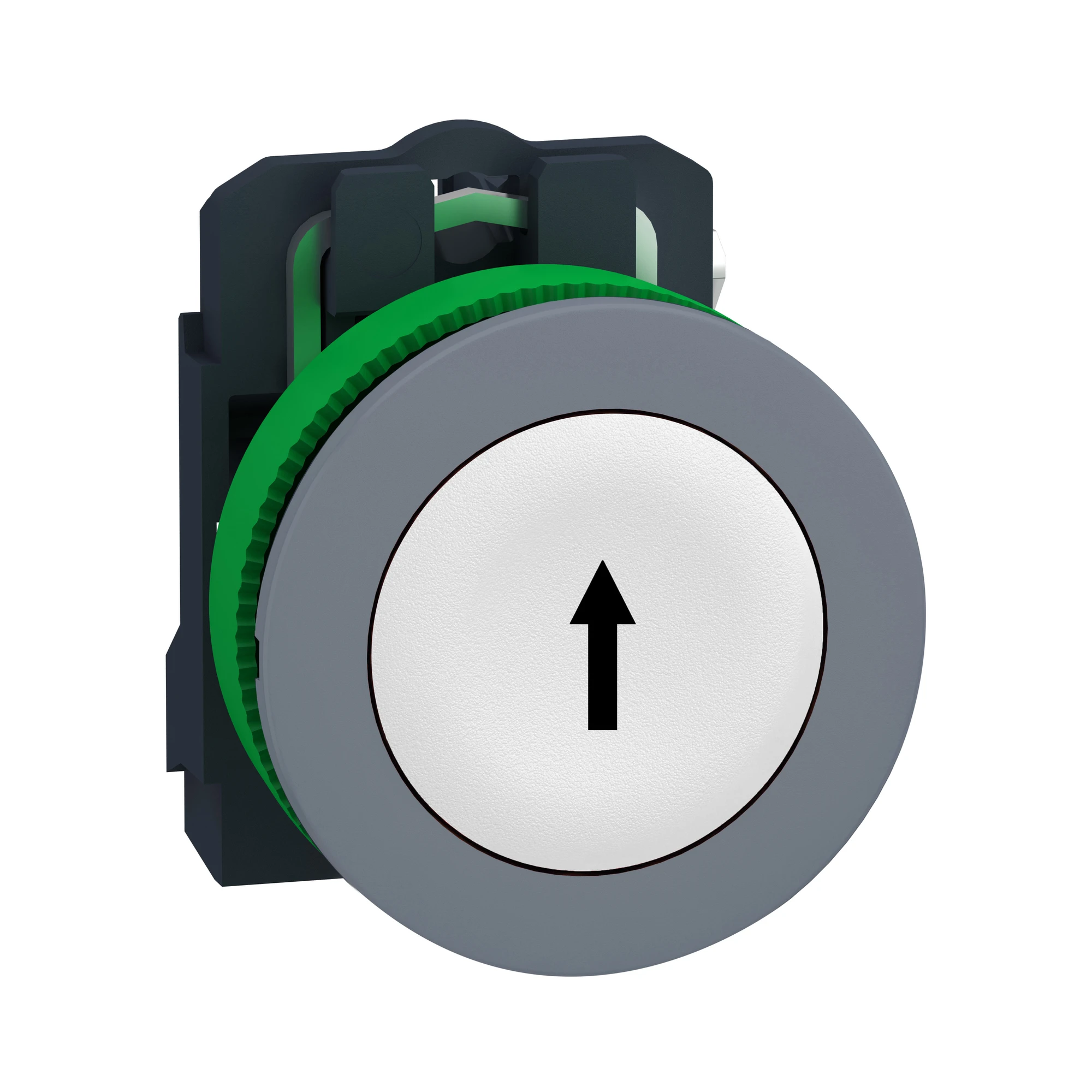 Schneider Electric XB5FA3341C0 Pushbutton, Harmony XB5F, plastic, light grey, white, upwards arrow, 30mm, momentary, 1NC (img_001) Schneider Electric XB5FA3341C0 Pushbutton, Harmony XB5F, plastic, light grey, white, upwards arrow, 30mm, momentary, 1NC (img_001)