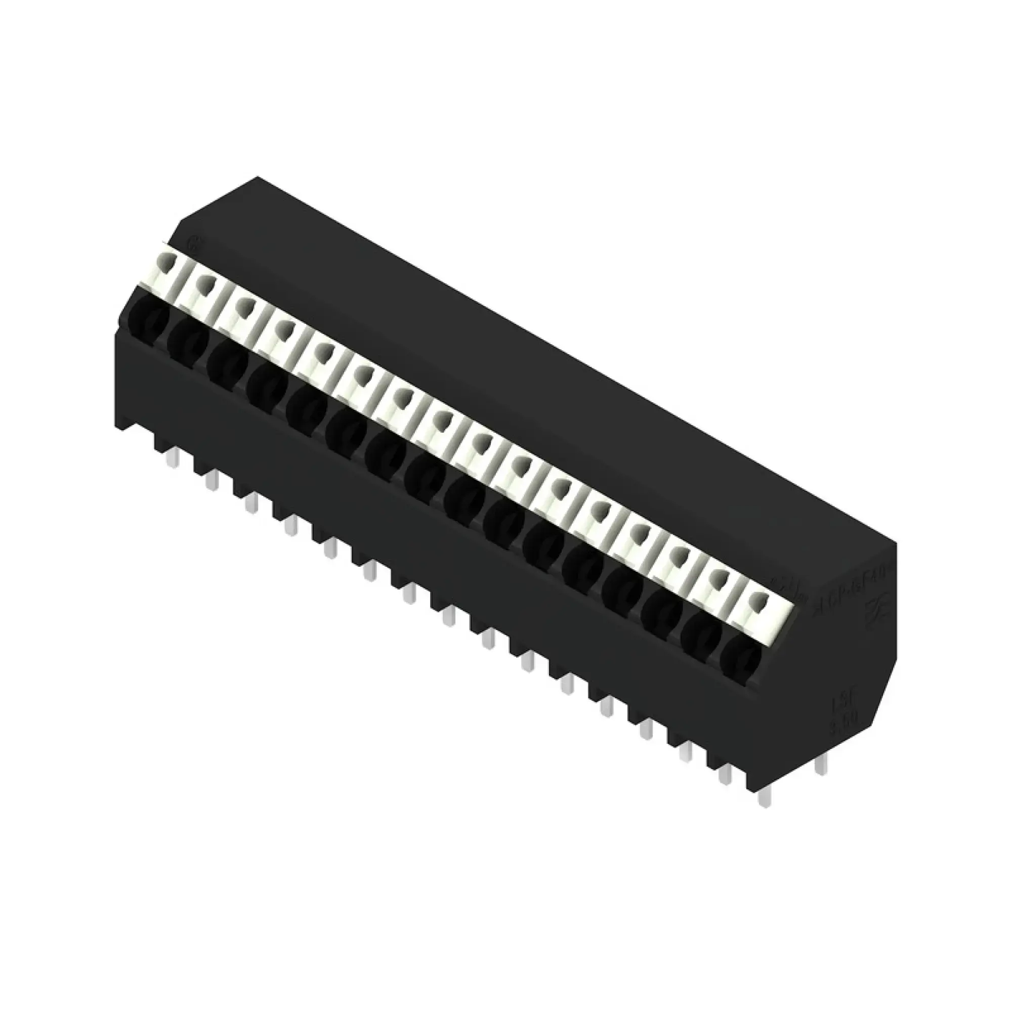 Weidmüller 1885790000 PCB terminal, 160 V, 17.5 A, Pitch in mm: 3.50, 1.5 mm², Number of poles: 16, PUSH IN with actuator, THT/THR solder connection, 135°, Tube (img_001)