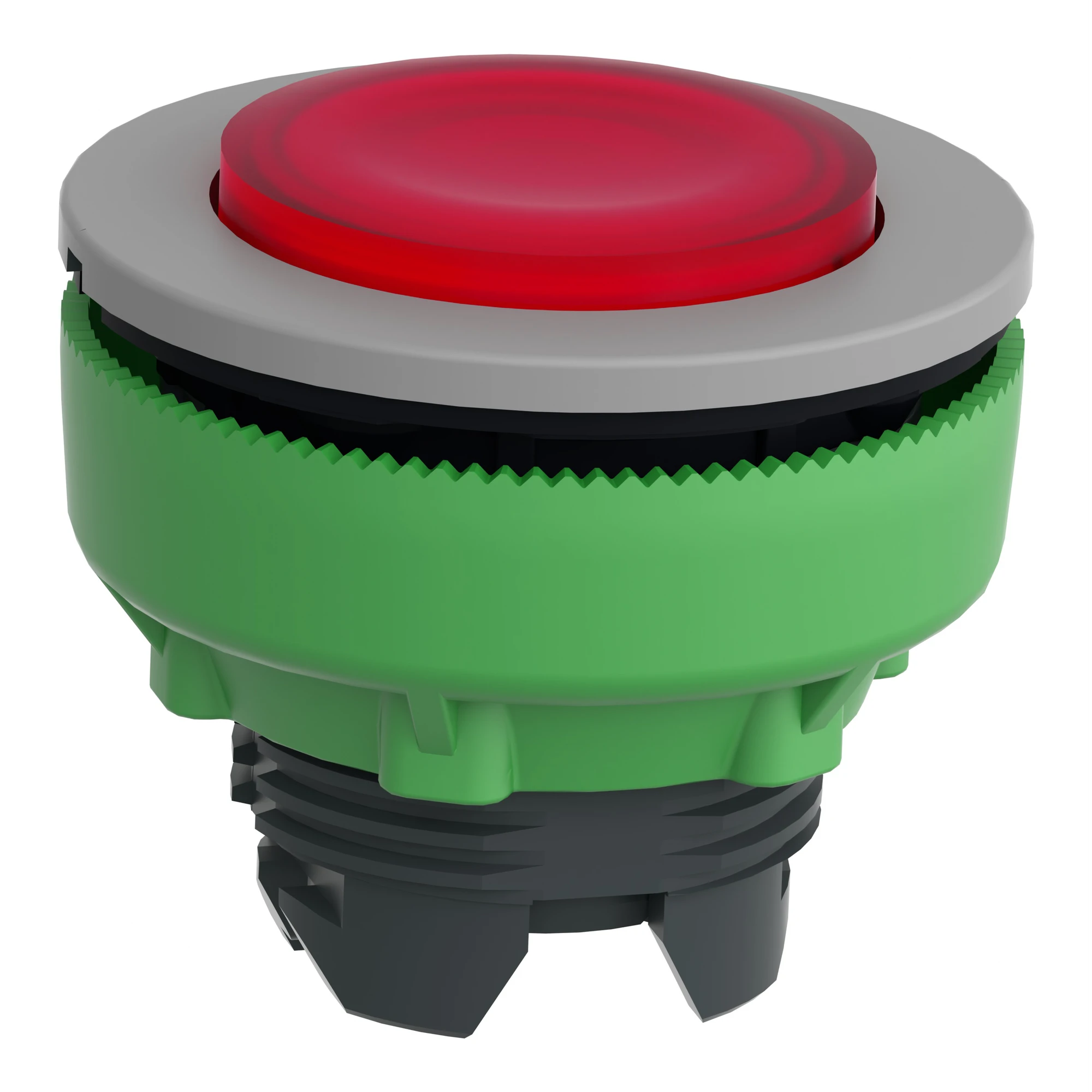 Schneider Electric ZB5FW143C0 Illuminated Pushbutton, Front Element, Harmony XB5F, Plastic, 30mm, Light Grey, Red, Projecting, for Universal LED (img_005)