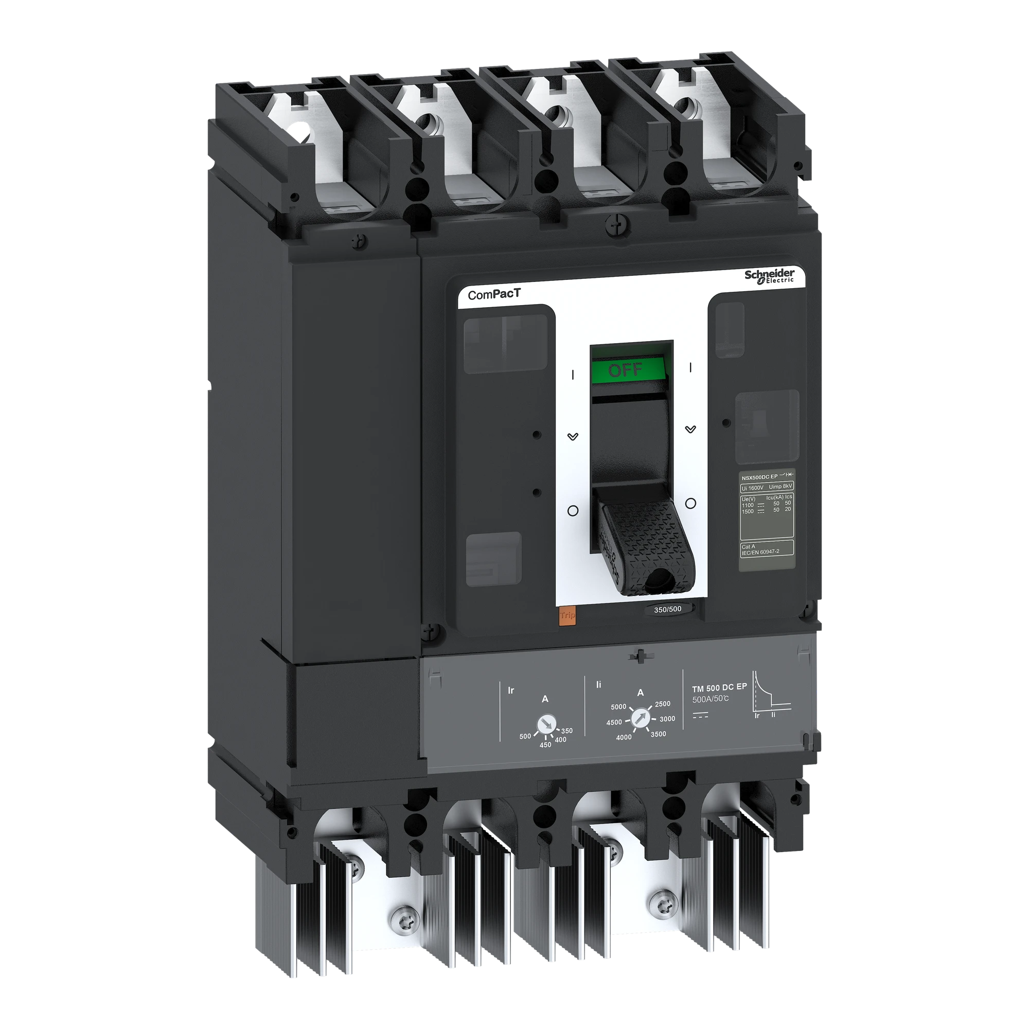 Schneider Electric C50F4TM400D3 Compact NSX500 TM DC EP Circuit Breaker, 50kA/1500VDC, 4 Poles, TM-DC EP Trip Unit 400A (img_001)