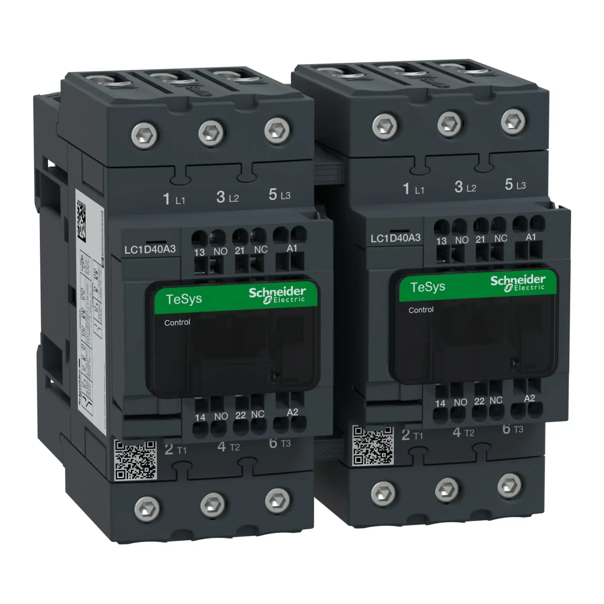 Schneider Electric LC2D40A3FE7 Reversing contactor combination, 3p+1NO+1NC, 18.5kW/400V/AC3 40A, coil 115V 50/60Hz (img_002)