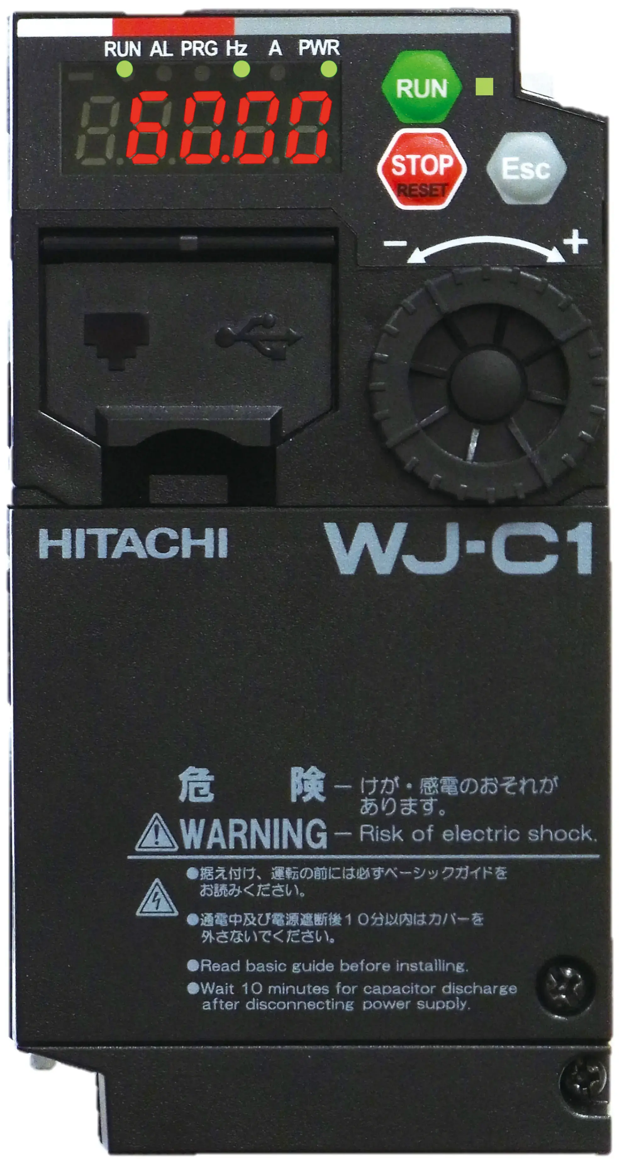 Hitachi C1-002SFE2 Frequency inverter / 1-ph 200-240V / 50-60Hz / 0.25kW HD / 0.37kW ND / 1.6A HD / 2.0A ND / U/f and vector control / IP20 / STO / brake chopper / PID controller / PM motor controller / 87Hz characteristic / PLC functionali... (img_002) Hitachi C1-002SFE2 Frequency inverter / 1-ph 200-240V / 50-60Hz / 0.25kW HD / 0.37kW ND / 1.6A HD / 2.0A ND / U/f and vector control / IP20 / STO / brake chopper / PID controller / PM motor controller / 87Hz characteristic / PLC functionali... (img_002)