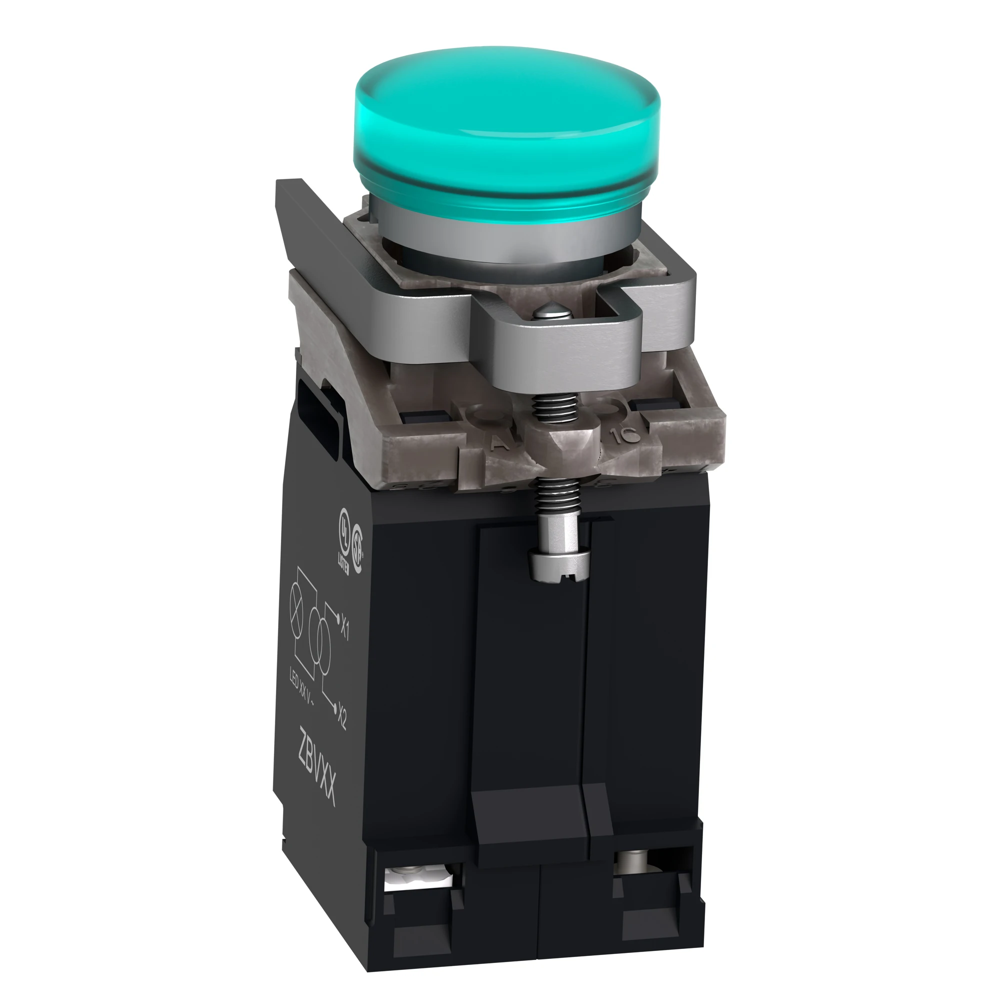 Schneider Electric XB4BV33 Pilot light, Harmony XB4, metal, 22mm, green, with transformer, BA9s incandescent bulb, smooth calotte, screw terminal, 120V AC (img_005) Schneider Electric XB4BV33 Pilot light, Harmony XB4, metal, 22mm, green, with transformer, BA9s incandescent bulb, smooth calotte, screw terminal, 120V AC (img_005)