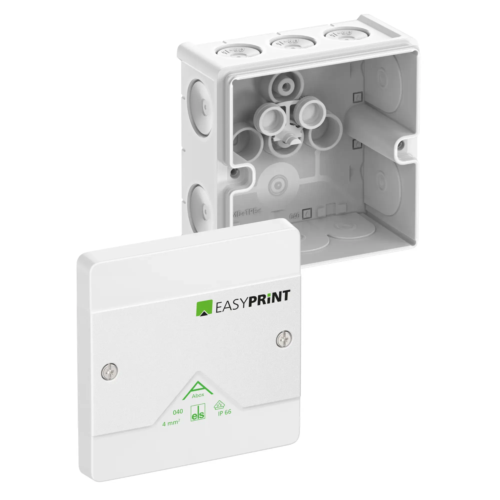 Spelsberg 804100EP Junction box, Type of protection IP66, max. 4², Impact strength IK07, Protection class II, Ui 1000V AC, Ui 1000V DC, DLG, VDE, Halogen free (img_001) Spelsberg 804100EP Junction box, Type of protection IP66, max. 4², Impact strength IK07, Protection class II, Ui 1000V AC, Ui 1000V DC, DLG, VDE, Halogen free (img_001)