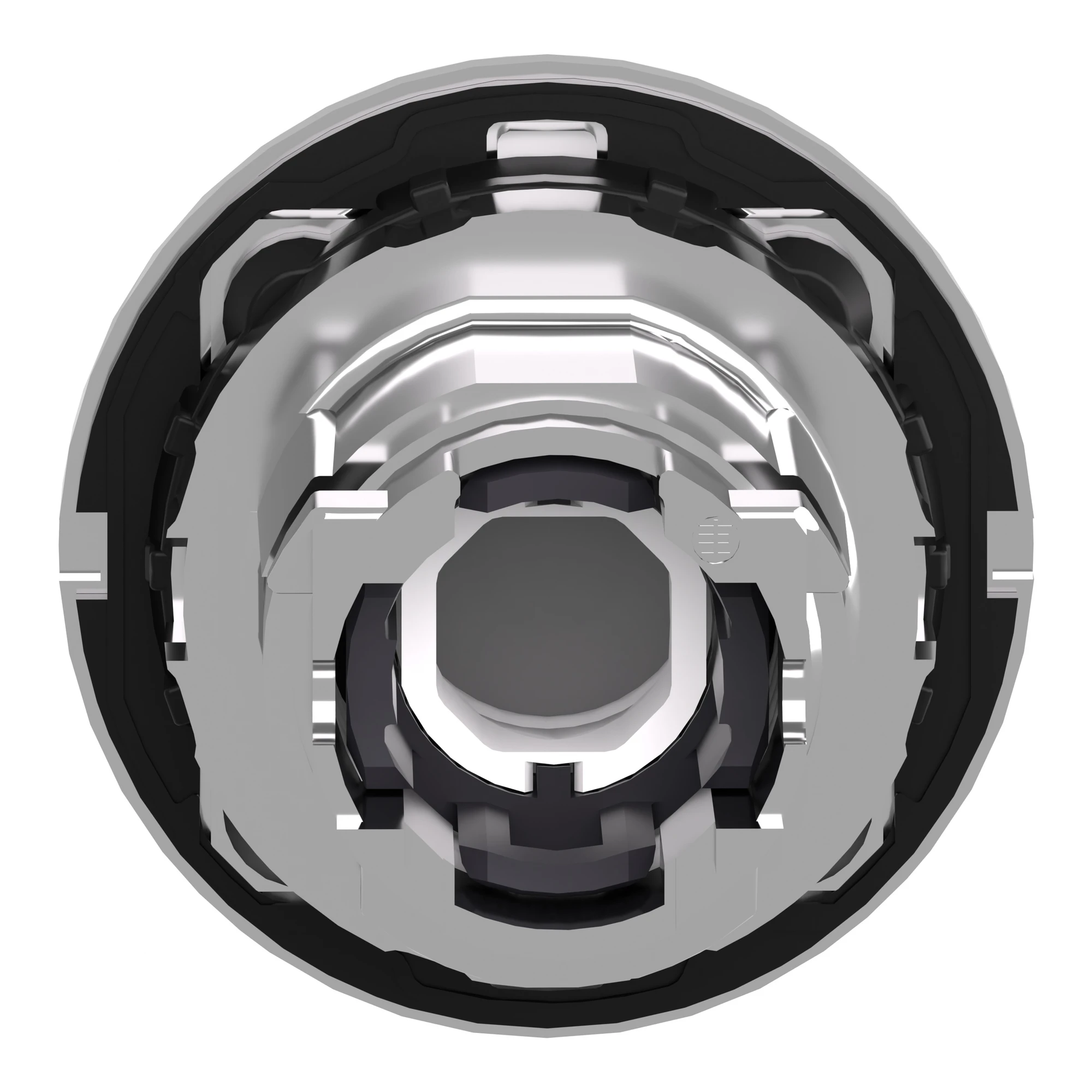 Schneider Electric ZB4FW943 Illuminated pushbutton, front element, Harmony XB4F, metal, red, 30mm, for universal LED, illuminated ring (img_003)