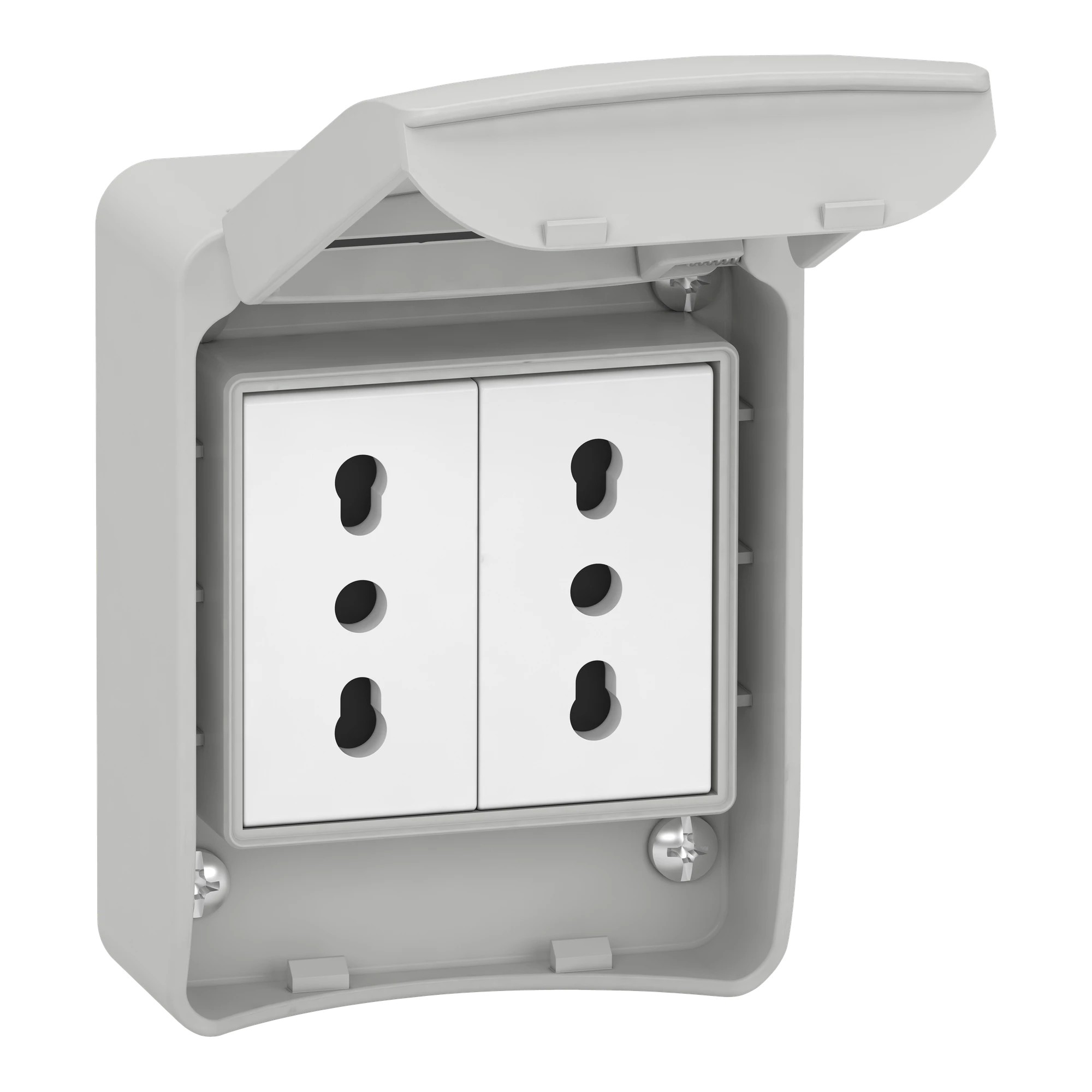 Schneider Electric 81139 Surface-mounted sockets, grey, 2p+E, 10/16A, 250V, Italian, IP65 (img_001) Schneider Electric 81139 Surface-mounted sockets, grey, 2p+E, 10/16A, 250V, Italian, IP65 (img_001)