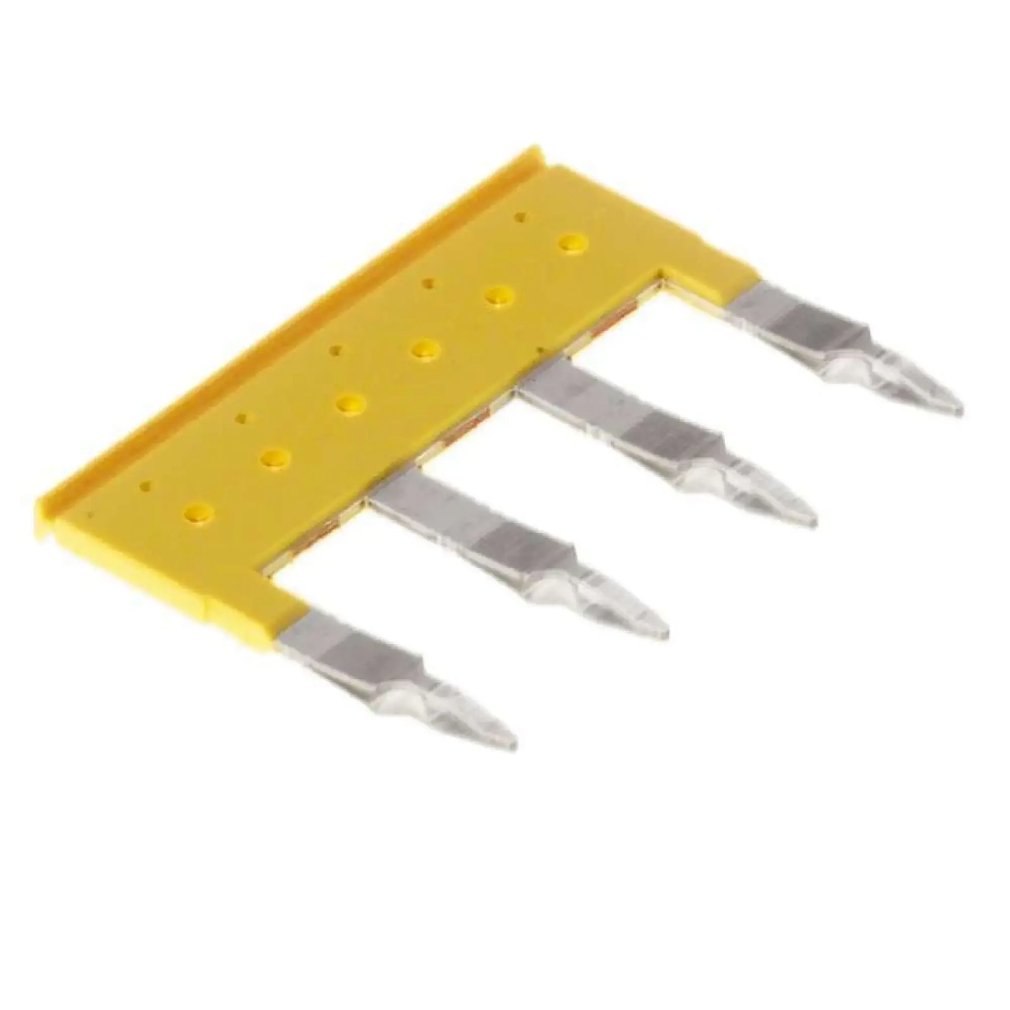 Weidmüller 1633220000 Cross-connector (terminal), Plugged, yellow, 24 A, Number of poles: 4, Pitch in mm: 12.00, Insulated: Yes, Width: 2.8 mm (img_001)