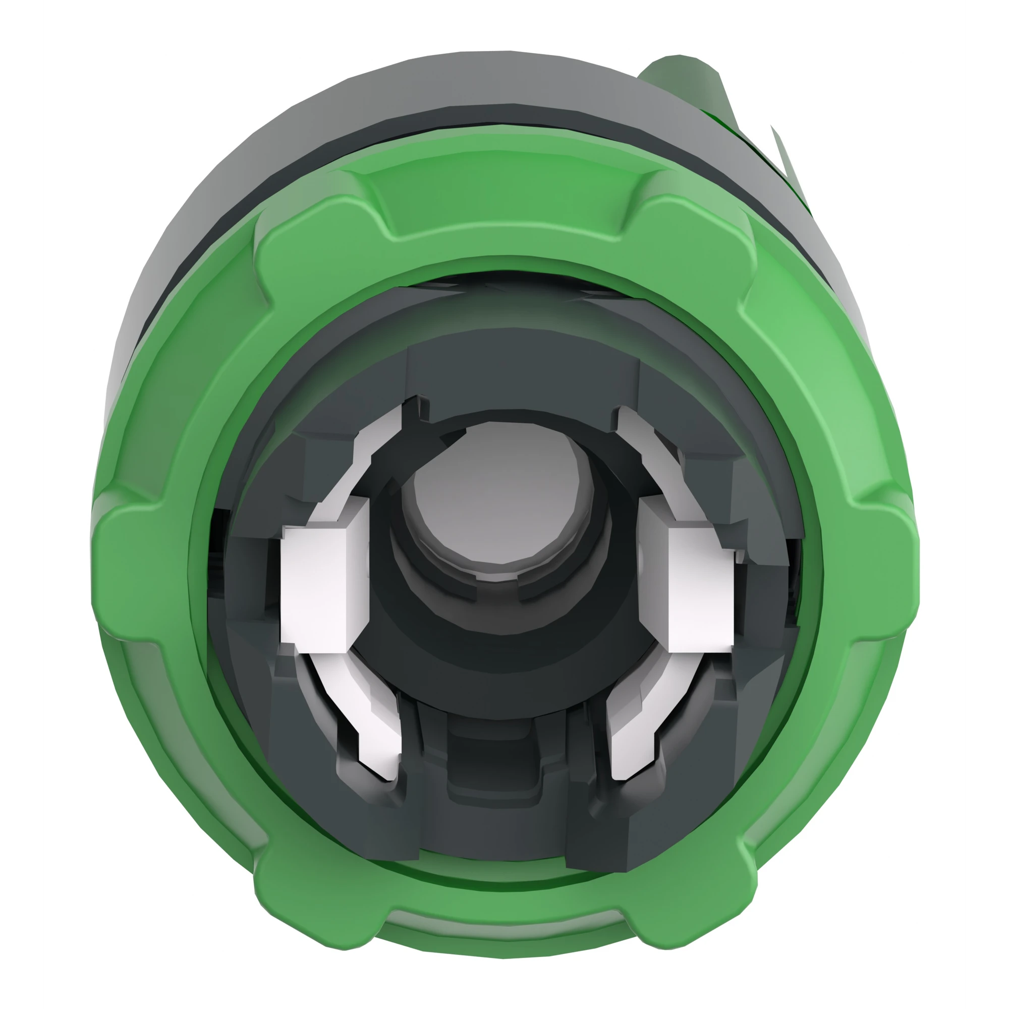 Schneider Electric ZB5AK1233 Illuminated selector switch, front element, Harmony XB5, plastic, 22mm green, for universal LED, 2 positions, latching (img_003)
