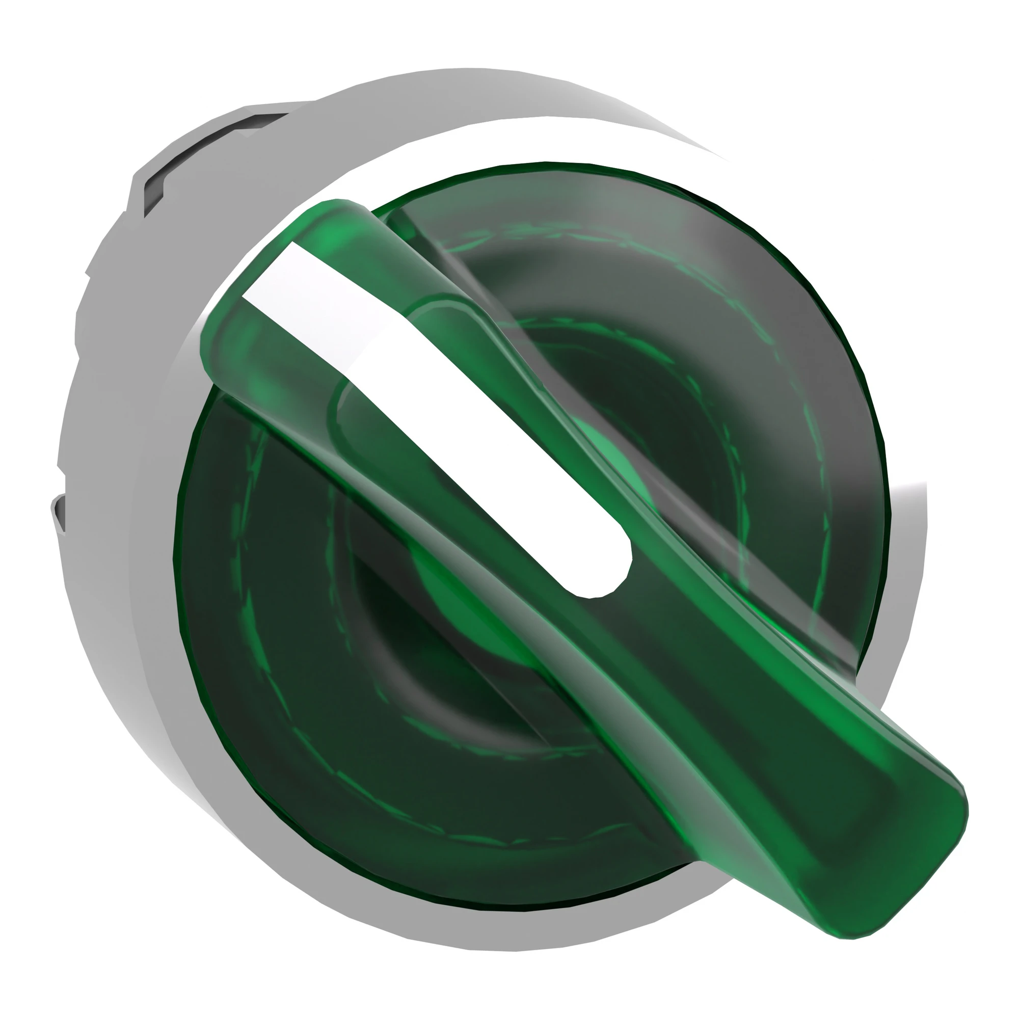 Schneider Electric ZB4BK1233 Illuminated selector switch, front element, Harmony XB4, metal, 22mm, green, for universal LED, 2 positions, latching (img_001)