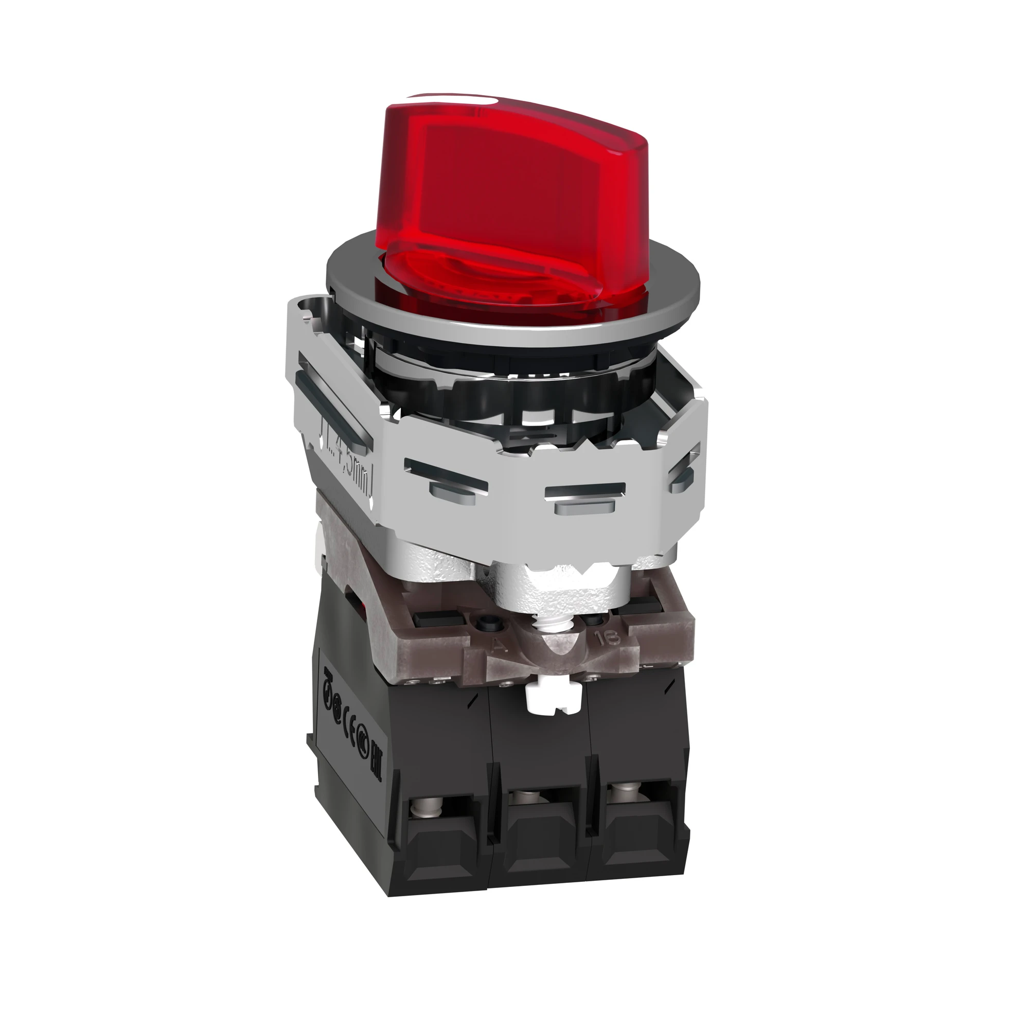 Schneider Electric XB4FK124M5 Illuminated Selector Switch, Harmony XB4F, Metal, 30mm, red, universal LED, 2 positions, 1NO+1NC, 230-240V AC (img_006) Schneider Electric XB4FK124M5 Illuminated Selector Switch, Harmony XB4F, Metal, 30mm, red, universal LED, 2 positions, 1NO+1NC, 230-240V AC (img_006)