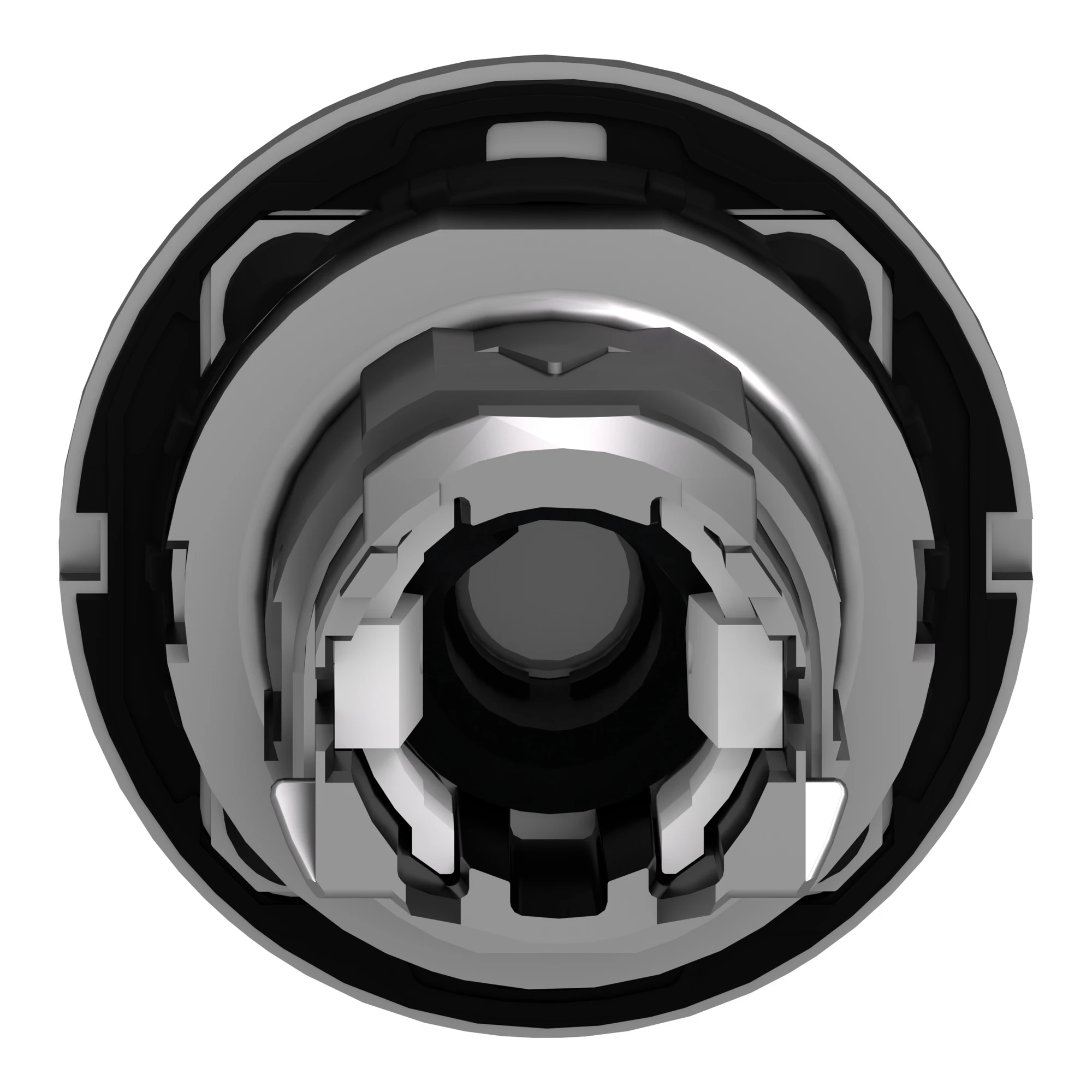 Schneider Electric ZB4FK1213 Illuminated Selector Switch, Front Element, Harmony XB4F, Metal, 30mm, White, for Universal LED, 2 Positions, Latching (img_002)