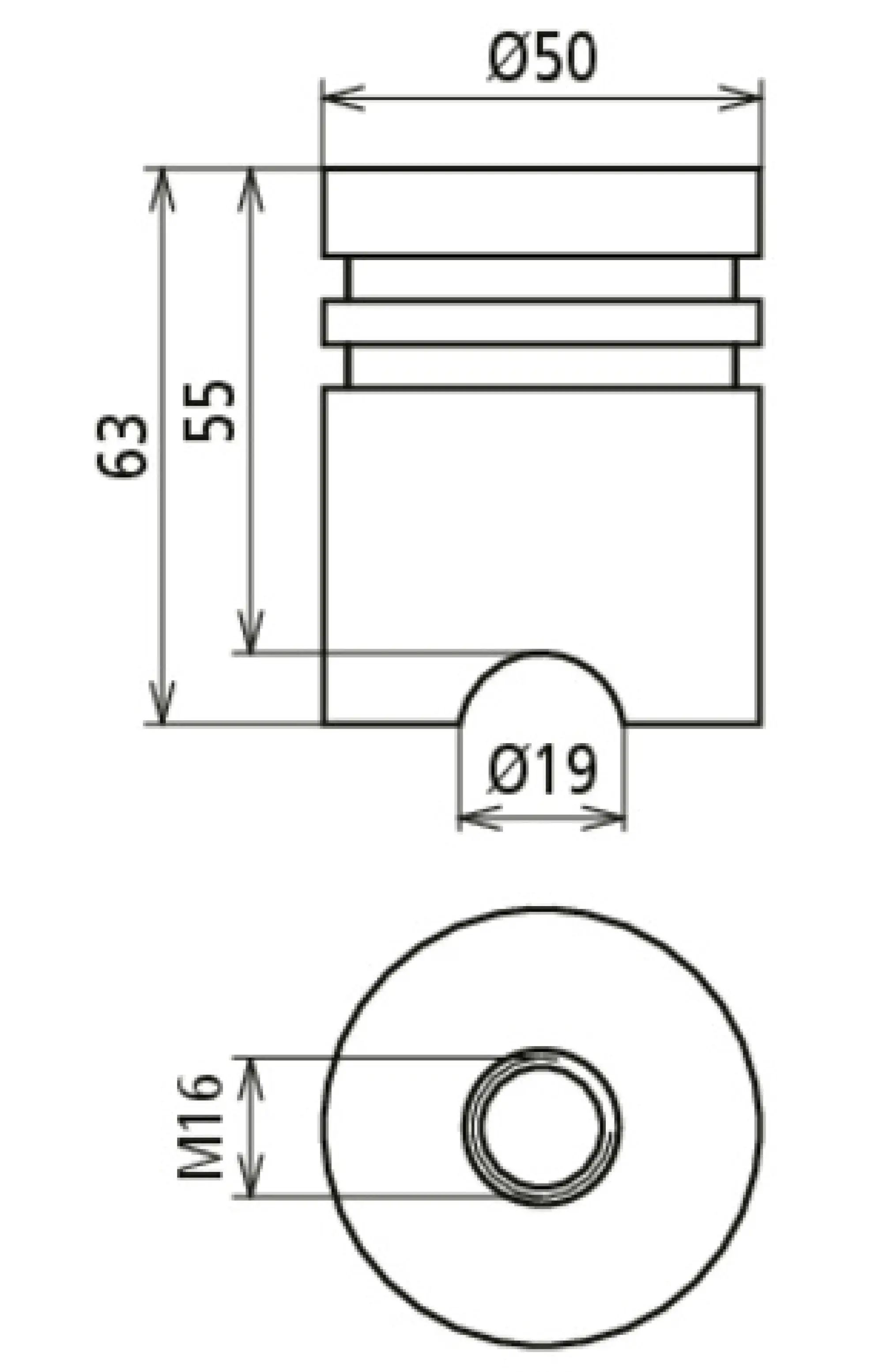 Dehn 419000 Stainless steel earthing bridge with M16 thread D 50mm H 63mm (img_002)