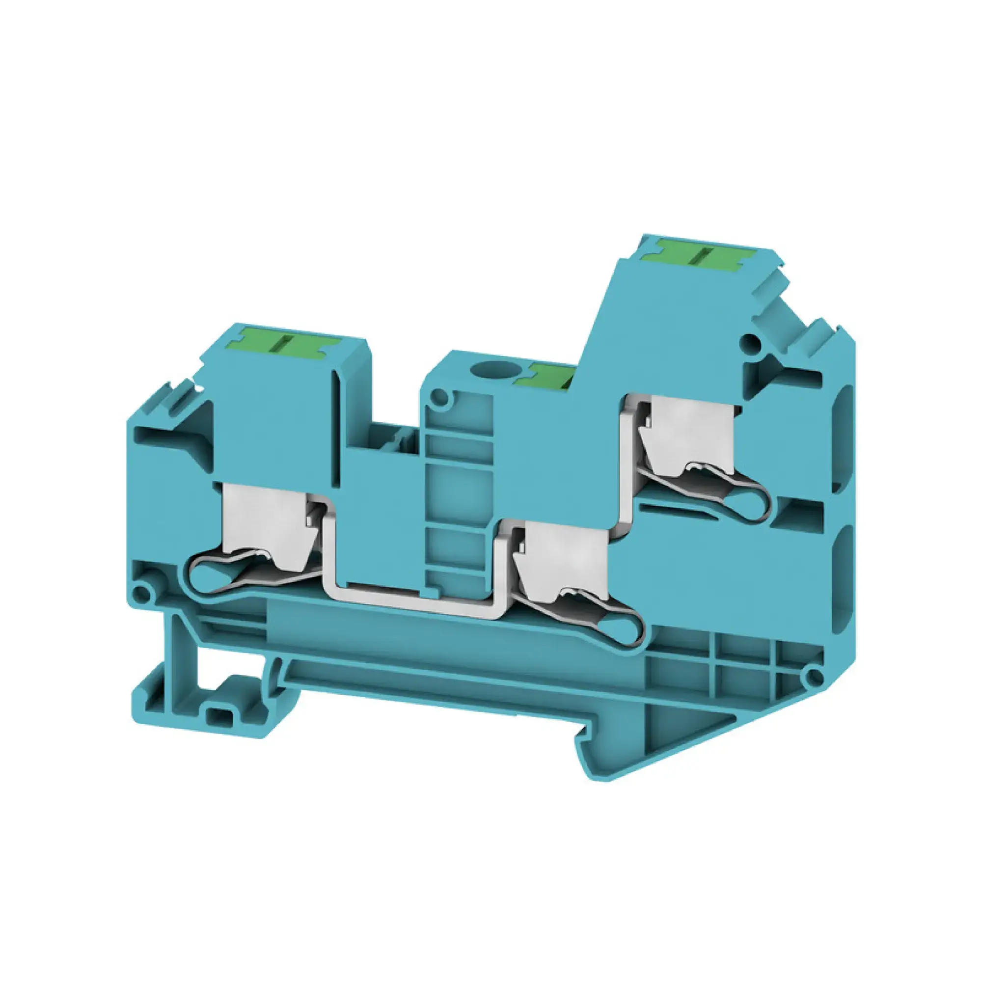 Weidmüller 3037420000 Feed-through terminal block, SNAP IN, blue, 6 mm², 41 A, 1000 V, Number of connections: 3 (img_001)