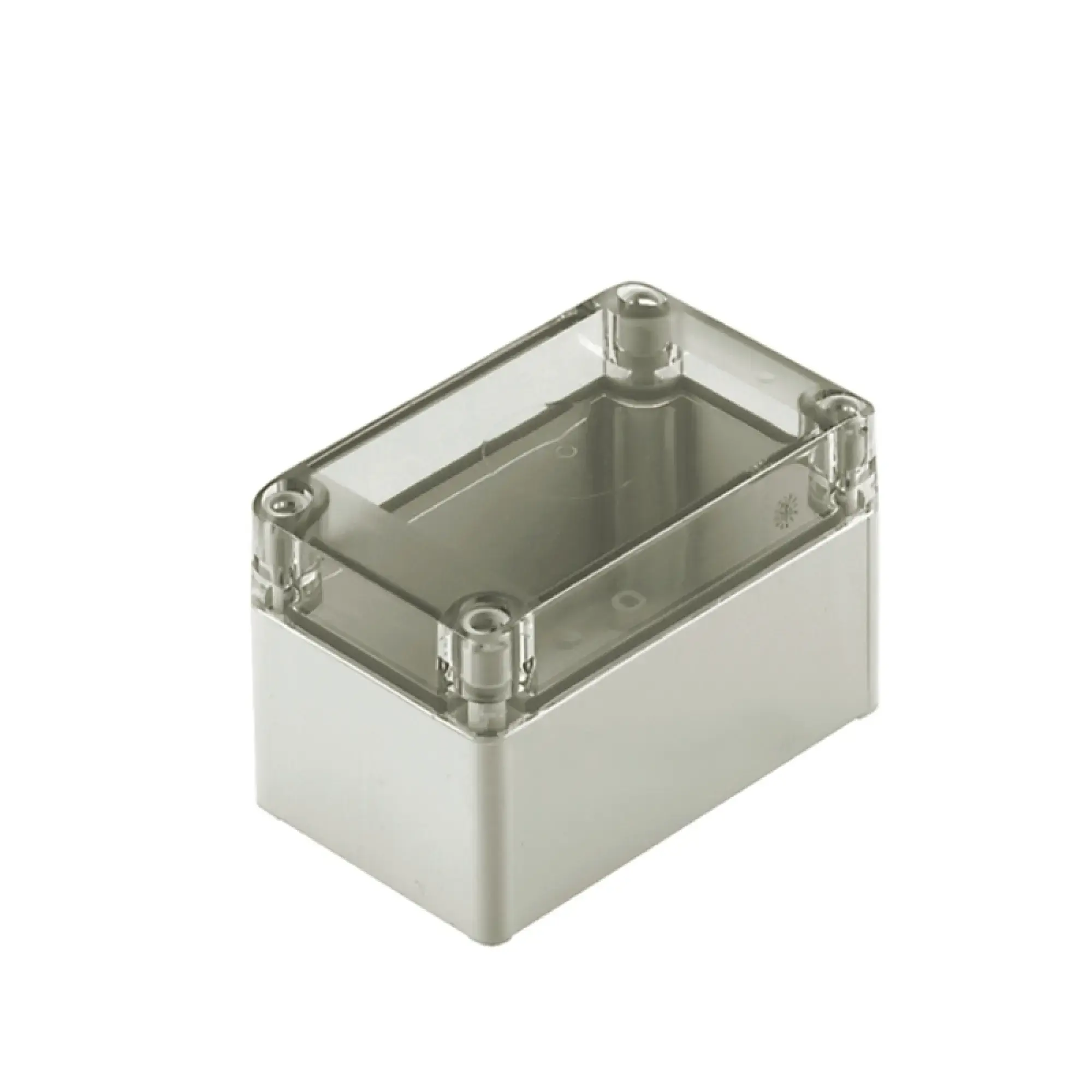 Weidmüller 9535180000 Plastic housing, MPC (polycarbonate empty enclosure), 125 x 75 x 75 mm, Gland plates: , Polycarbonate, untreated, Light Grey, Transparent (img_001)