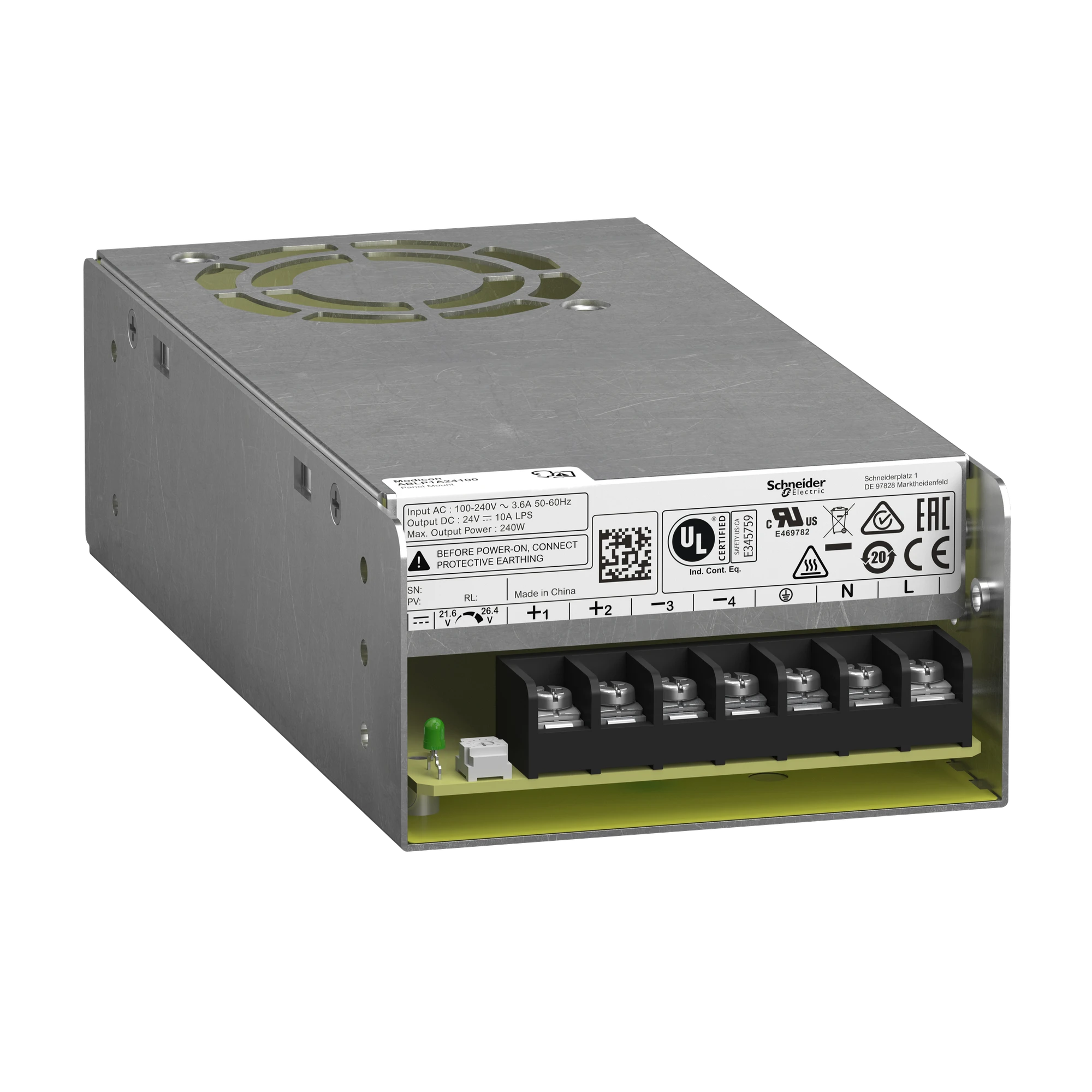 Schneider Electric ABLP1A24100 Power Supply, Modicon ABLP, Panel Mount, Pulse-Controlled, Single-Phase, 100-240V AC, 24V DC, 10A, 240W (img_001) Schneider Electric ABLP1A24100 Power Supply, Modicon ABLP, Panel Mount, Pulse-Controlled, Single-Phase, 100-240V AC, 24V DC, 10A, 240W (img_001)