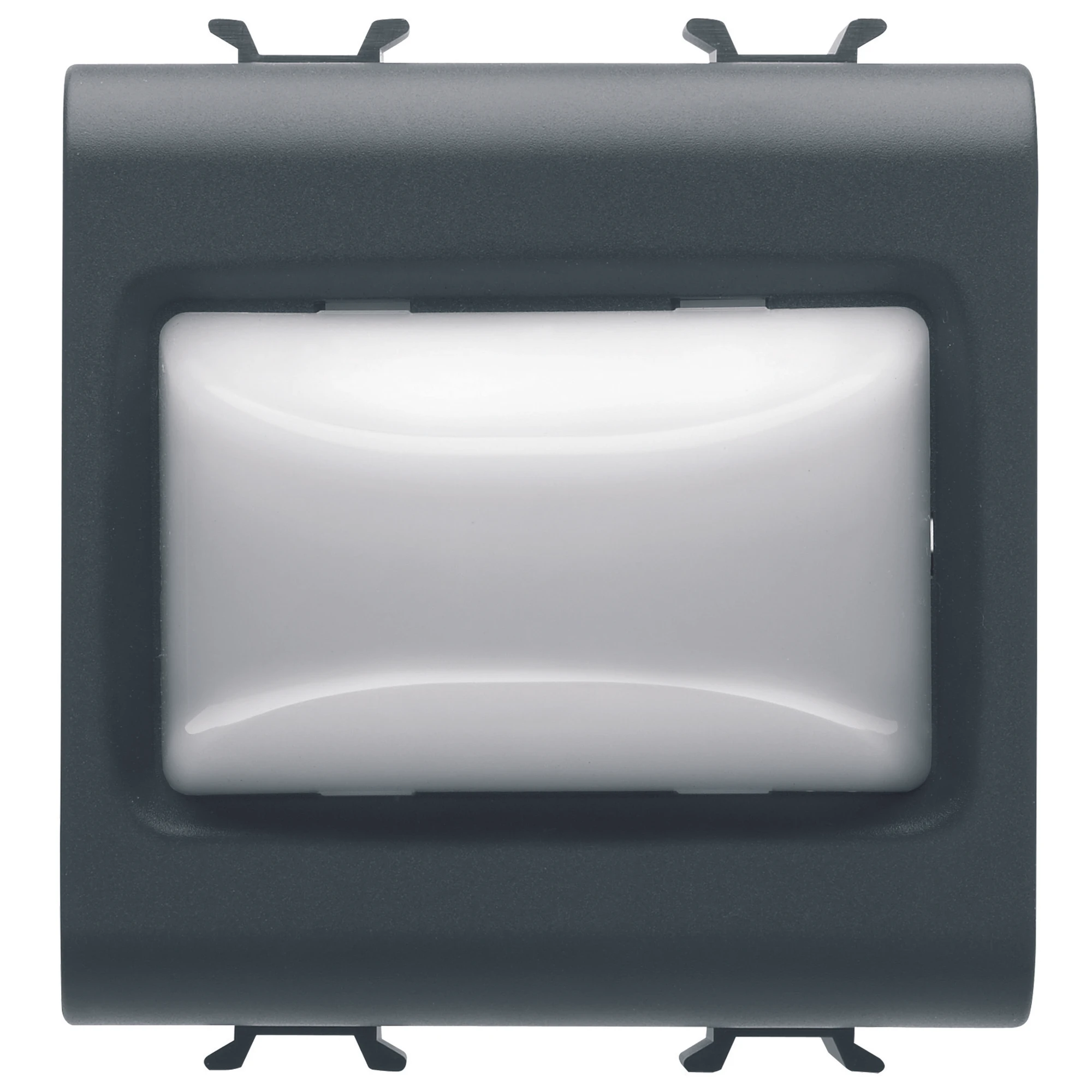 GEWISS GW12631 PROTRUDING INDICATOR LAMP - 12V ac/dc / 230V ac 50/60 Hz - OPAL - 2 MODULES - SATIN BLACK - CHORUSMART (img_001)