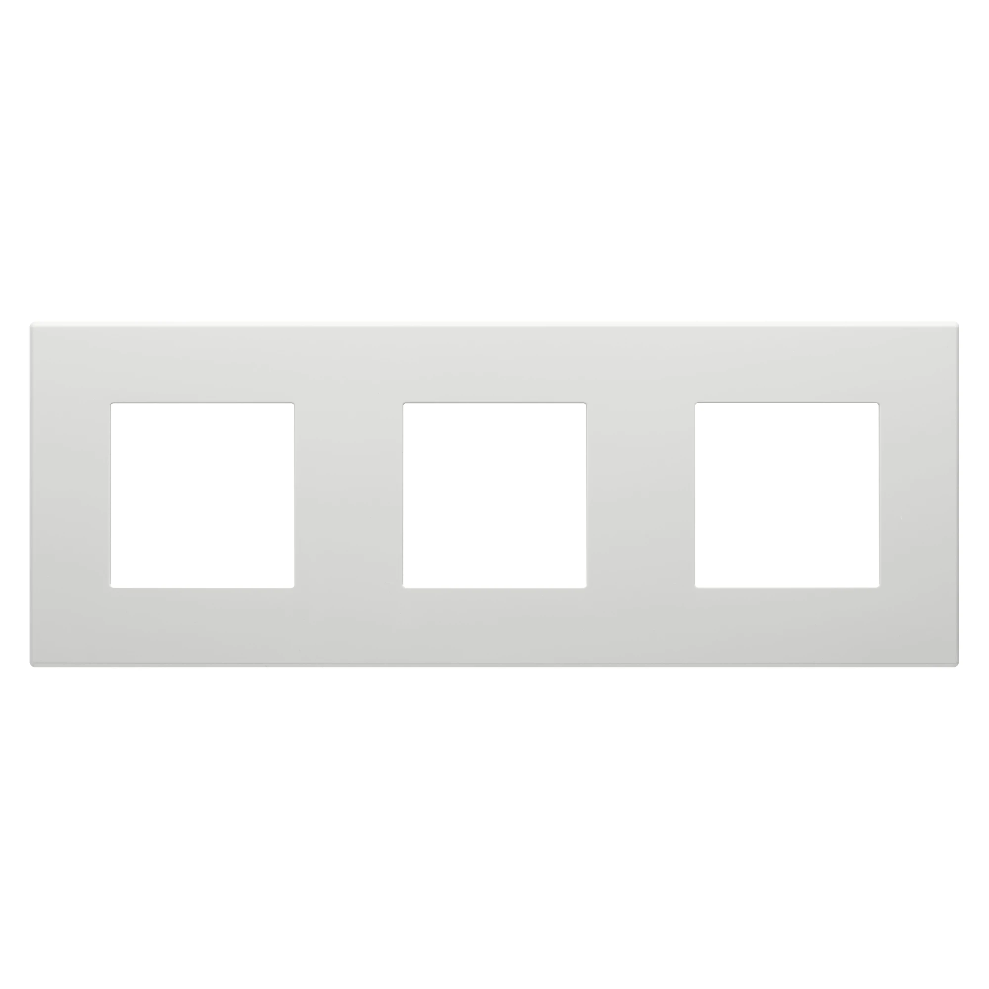 GEWISS GW35903AG DAHLIA PLATE - IN TECHNOPOLYMER - 3 GANG HORIZONTAL/VERTICAL - LIGHT GREY (img_001)