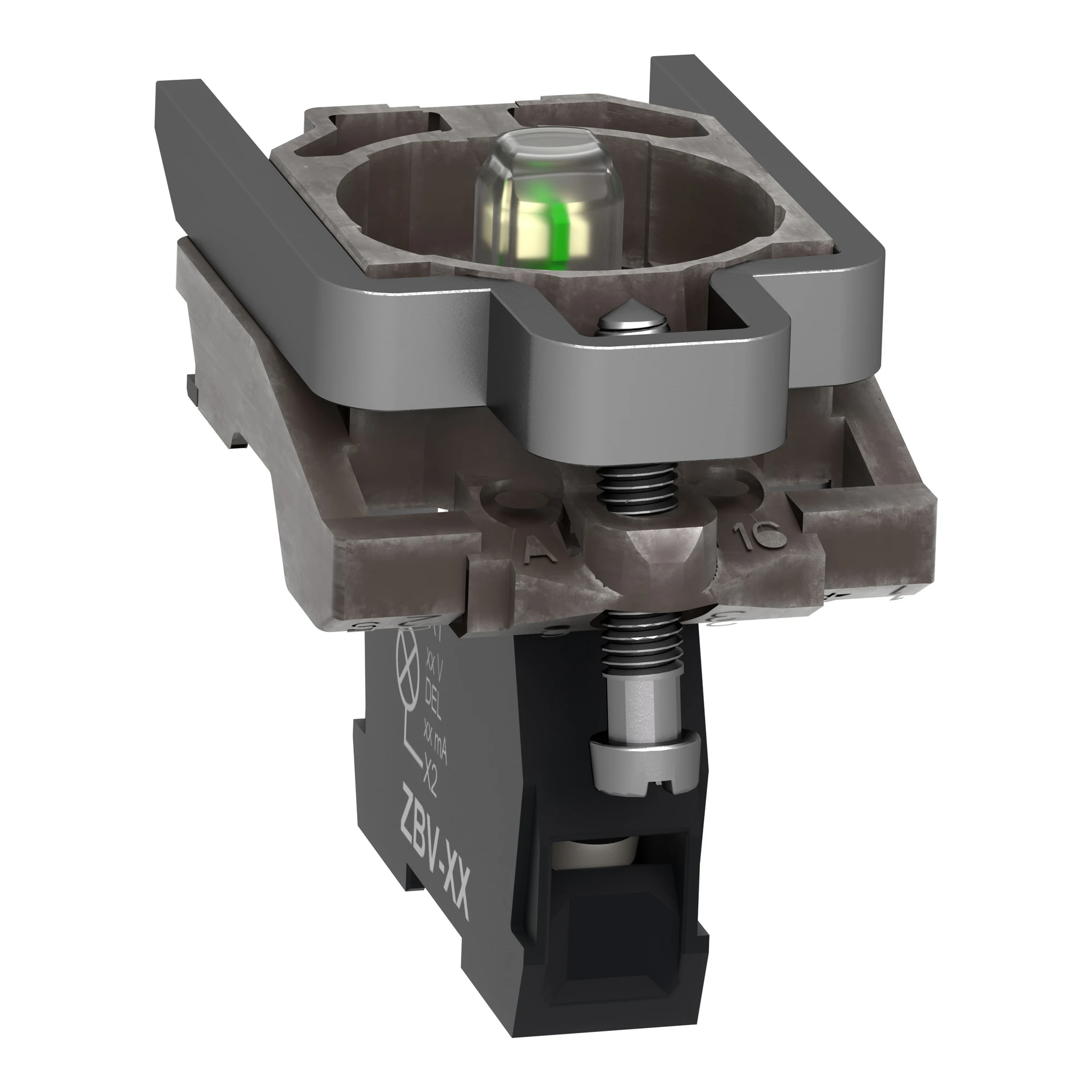 Schneider Electric ZB4BVB1156 Lampholder with mounting flange, Harmony XB4, metal, white, universal LED, lamp test, screw terminal, 24V ACDC (img_006) Schneider Electric ZB4BVB1156 Lampholder with mounting flange, Harmony XB4, metal, white, universal LED, lamp test, screw terminal, 24V ACDC (img_006)