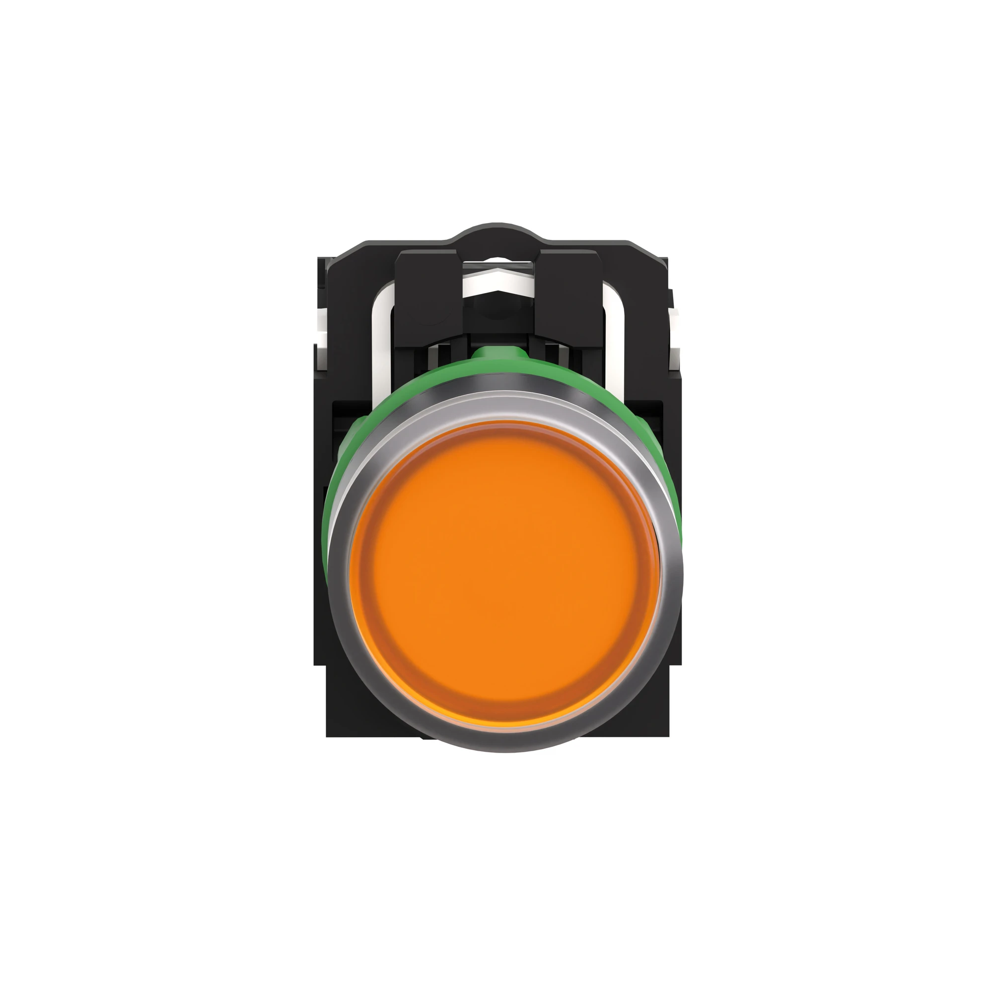 Schneider Electric XB5AW35G5 Illuminated Push Button, Harmony XB5, Plastic, Orange, 22mm, Universal LED, Rounded Dome, 1NO + 1NC, 110-120V AC (img_005)