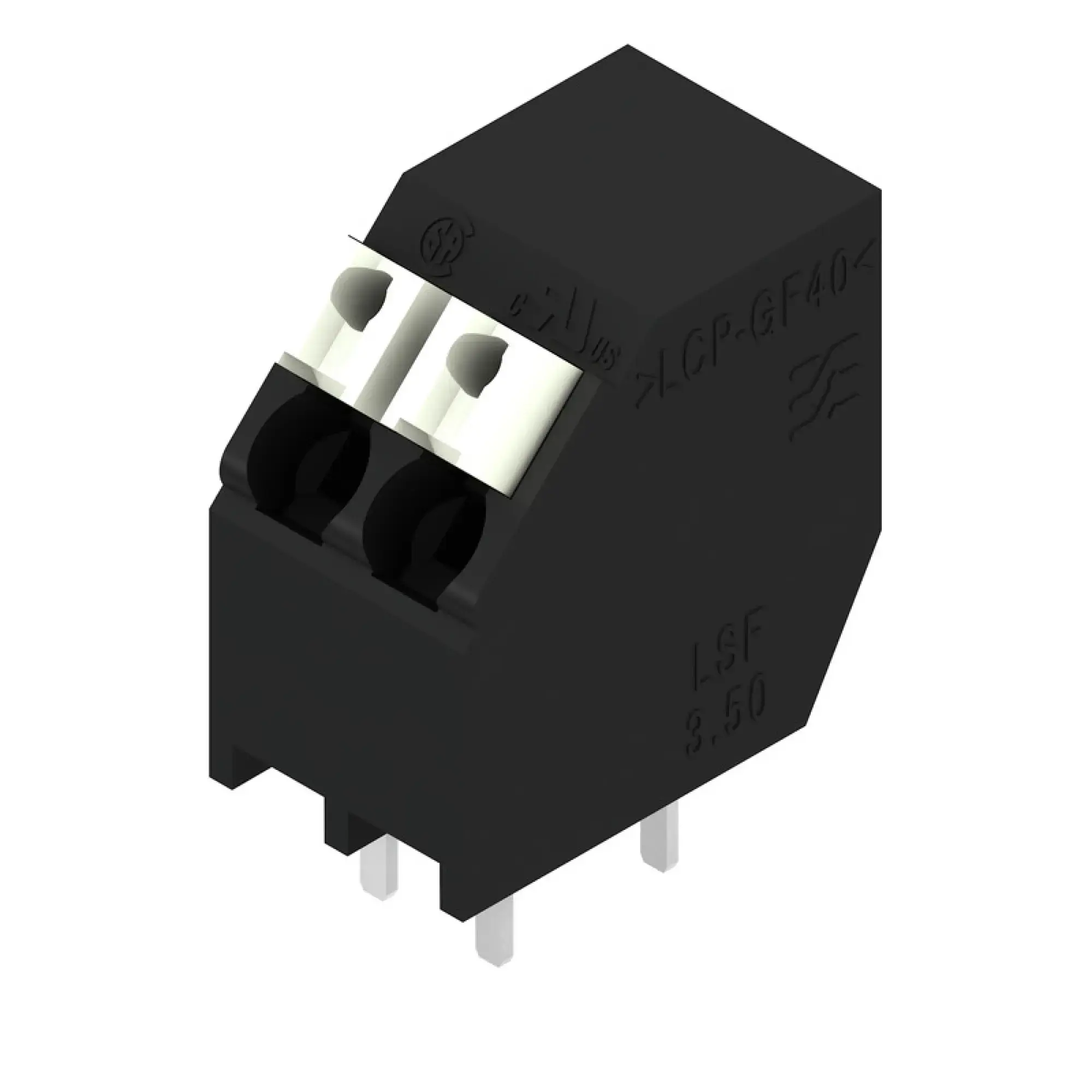 Weidmüller 1885650000 PCB terminal, 160 V, 17.5 A, Pitch in mm: 3.50, 1.5 mm², Number of poles: 2, PUSH IN with actuator, THT/THR solder connection, 135°, Tube (img_001)