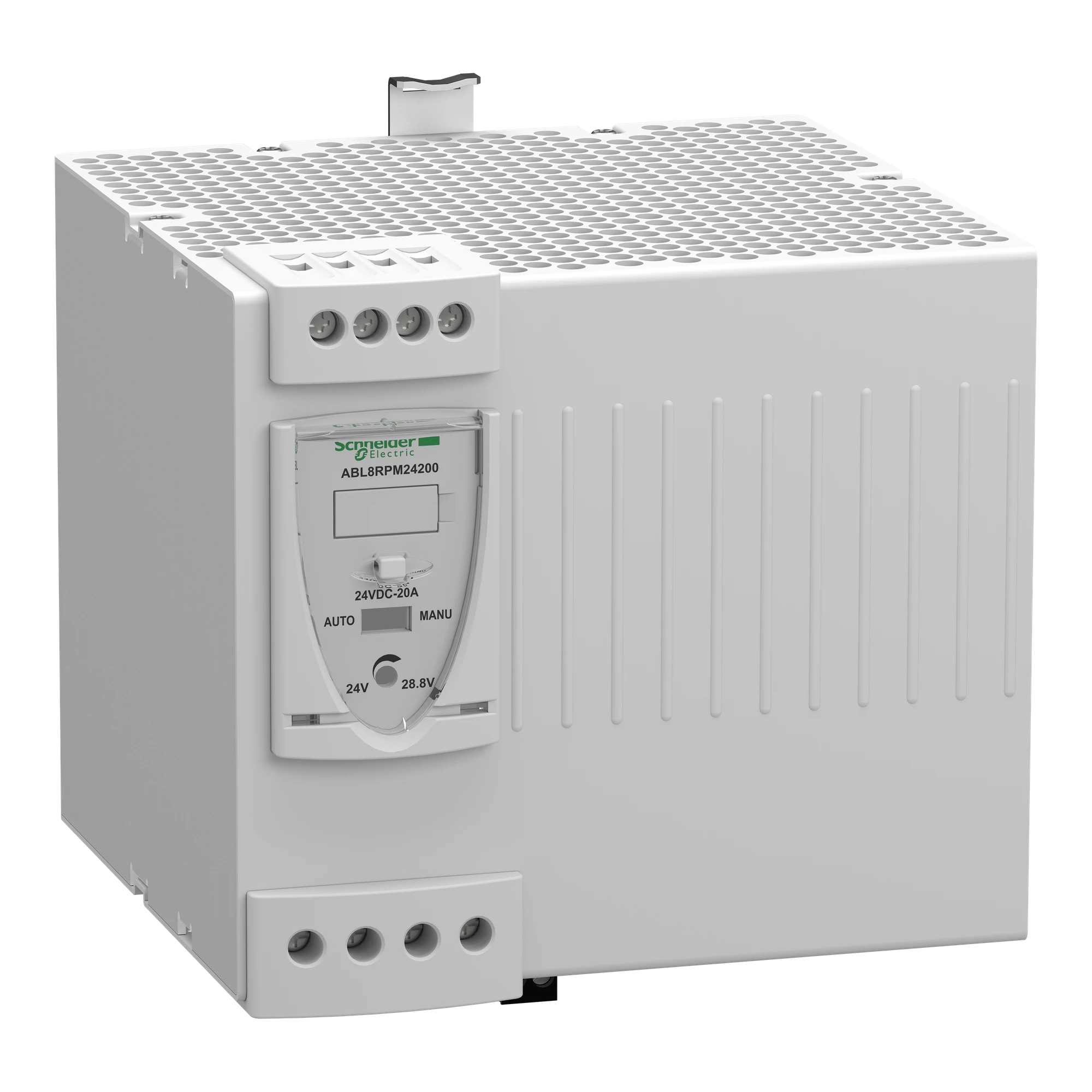 Schneider Electric ABL8RPM24200 Power Supply, Modicon ABL8, Universal, 1-/2-phase, 100-240V AC, 24V DC, 20A, 480W (img_001) Schneider Electric ABL8RPM24200 Power Supply, Modicon ABL8, Universal, 1-/2-phase, 100-240V AC, 24V DC, 20A, 480W (img_001)