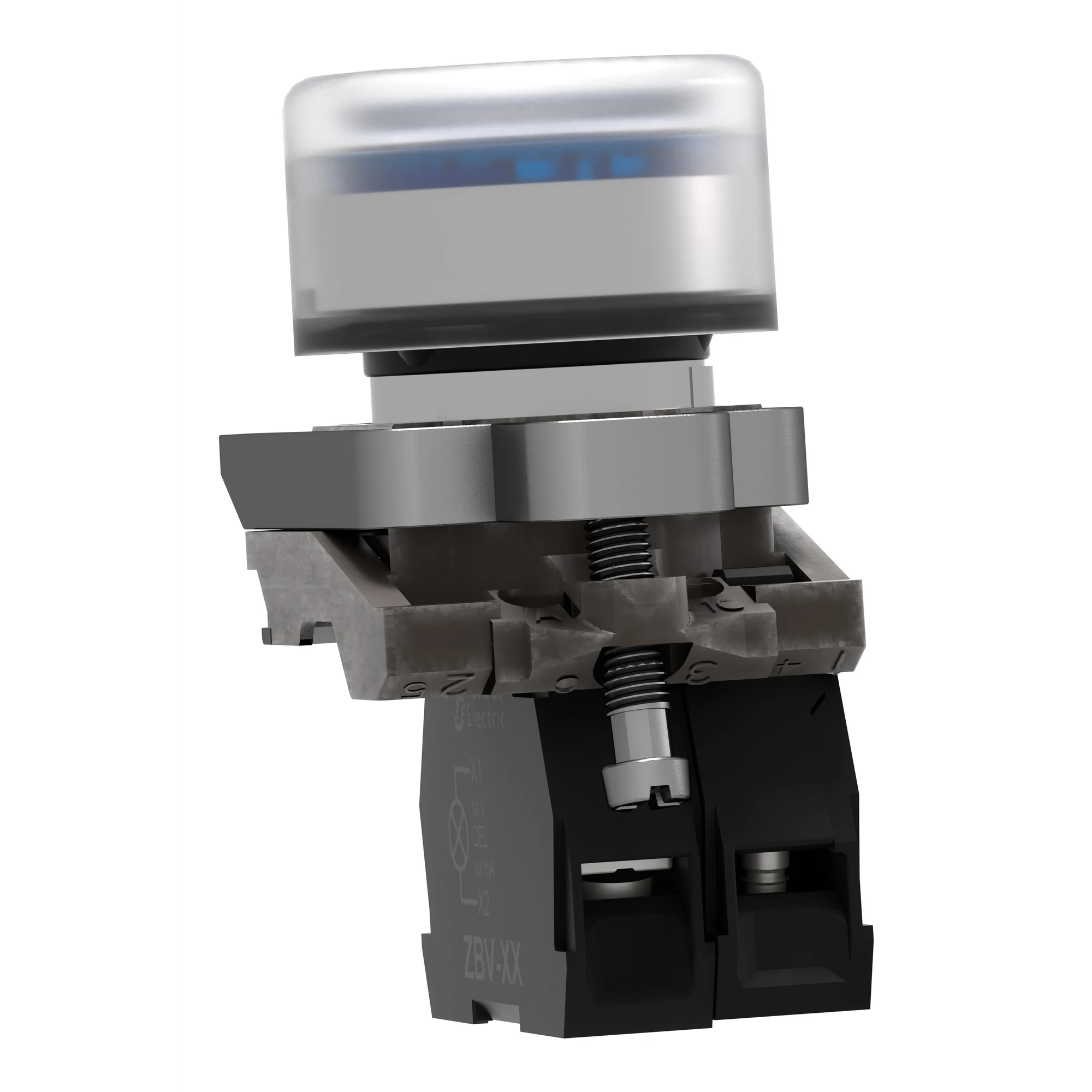 Schneider Electric XB4BP683B5EX Illuminated pushbutton, Harmony XB4, metal, 22mm, blue, unlabelled, momentary, with protective cover, 1S, 24-120V ACDC, ATEX (img_006) Schneider Electric XB4BP683B5EX Illuminated pushbutton, Harmony XB4, metal, 22mm, blue, unlabelled, momentary, with protective cover, 1S, 24-120V ACDC, ATEX (img_006)