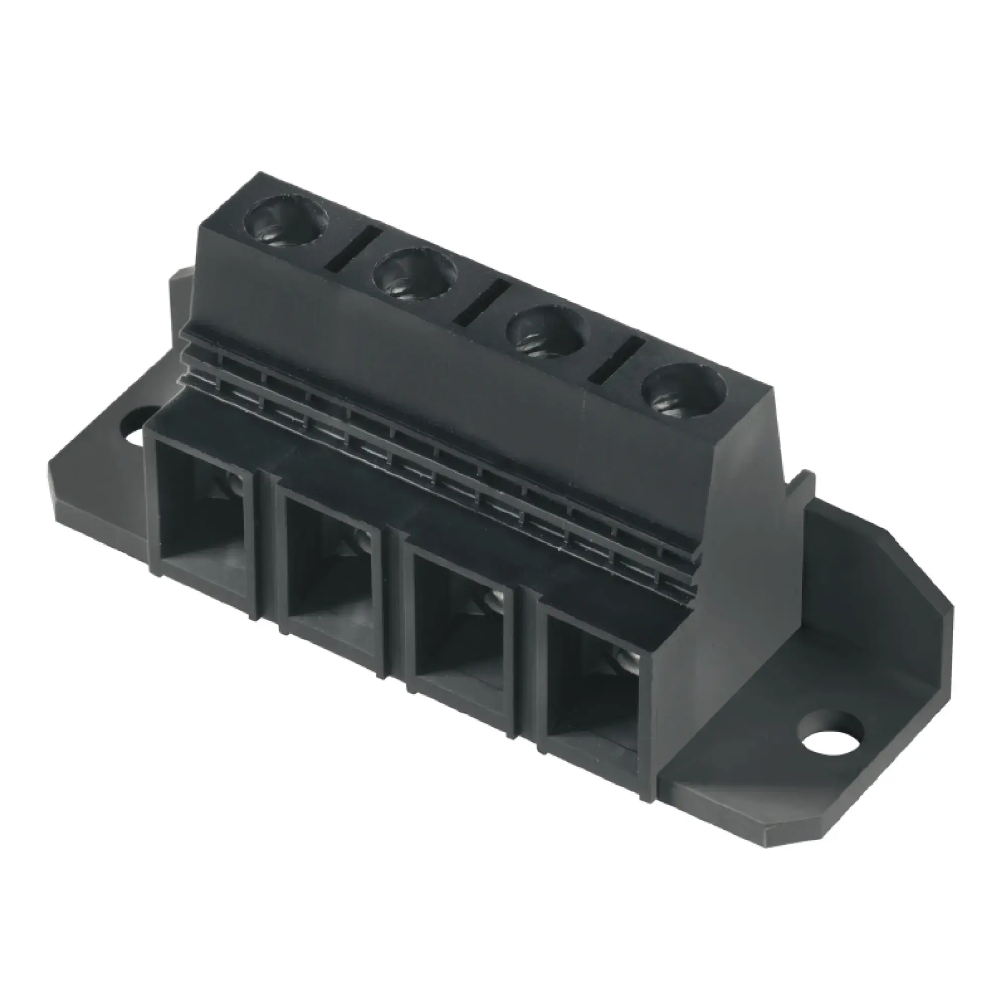 Weidmüller 1226540000 PCB terminal, 1000 V, 101 A, Pitch in mm: 15.00, 25 mm², Number of poles: 4, Clamping yoke connection, THT solder connection, 90°, Box (img_001)