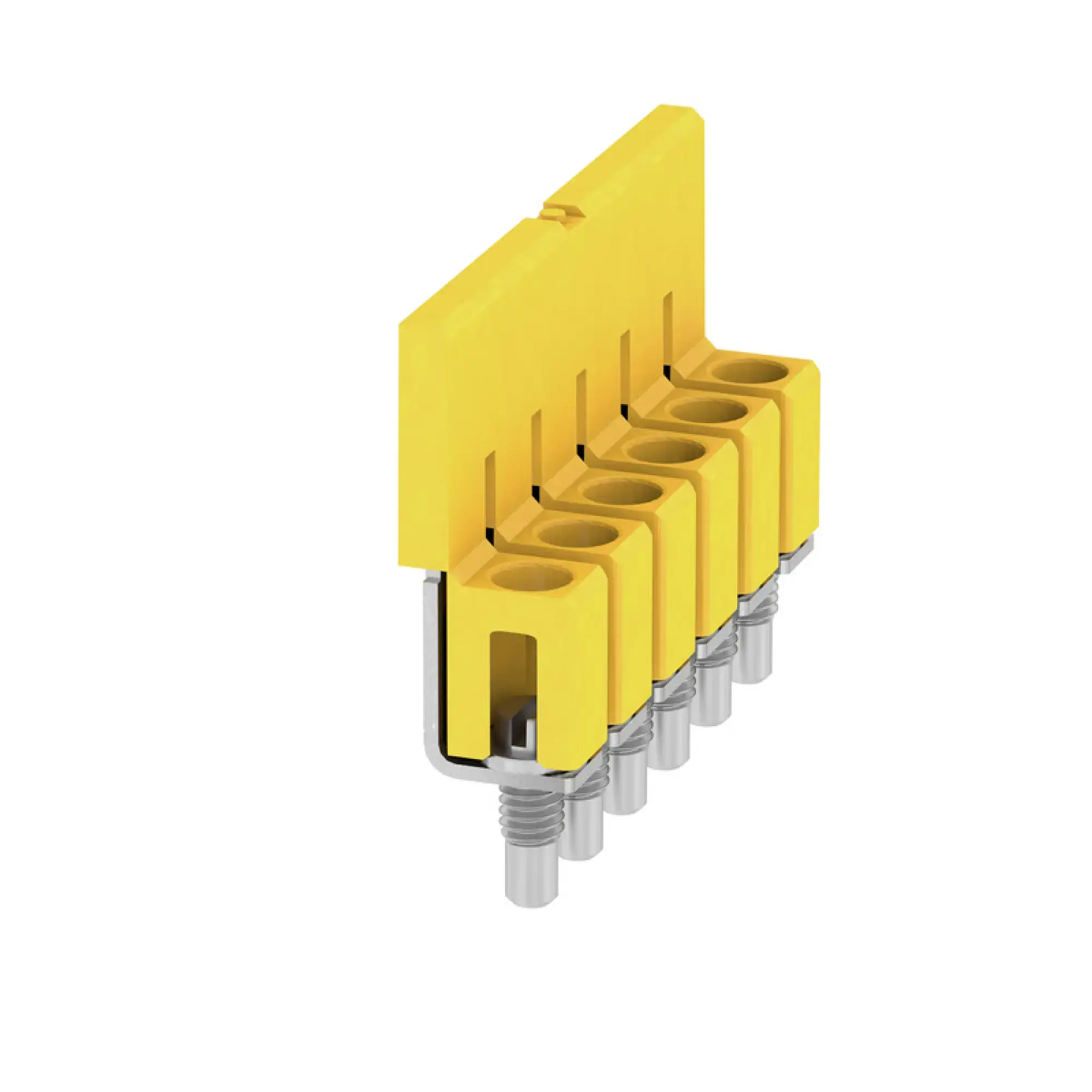 Weidmüller 1054060000 Cross-connector (terminal), when screwed in, yellow, 32 A, Number of poles: 6, Pitch in mm: 5.10, Insulated: Yes, Width: 7 mm (img_001) Weidmüller 1054060000 Cross-connector (terminal), when screwed in, yellow, 32 A, Number of poles: 6, Pitch in mm: 5.10, Insulated: Yes, Width: 7 mm (img_001)