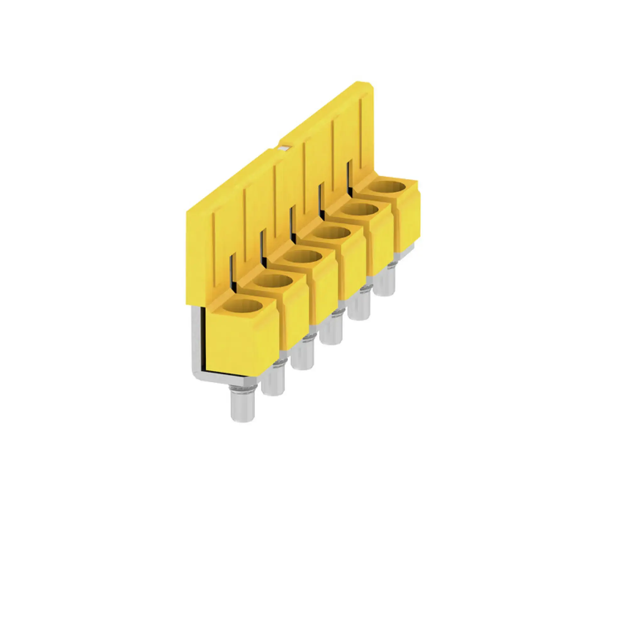 Weidmüller 1062670000 Cross-connector (terminal), when screwed in, yellow, 57 A, Number of poles: 6, Pitch in mm: 8.00, Insulated: Yes, Width: 7.6 mm (img_001) Weidmüller 1062670000 Cross-connector (terminal), when screwed in, yellow, 57 A, Number of poles: 6, Pitch in mm: 8.00, Insulated: Yes, Width: 7.6 mm (img_001)
