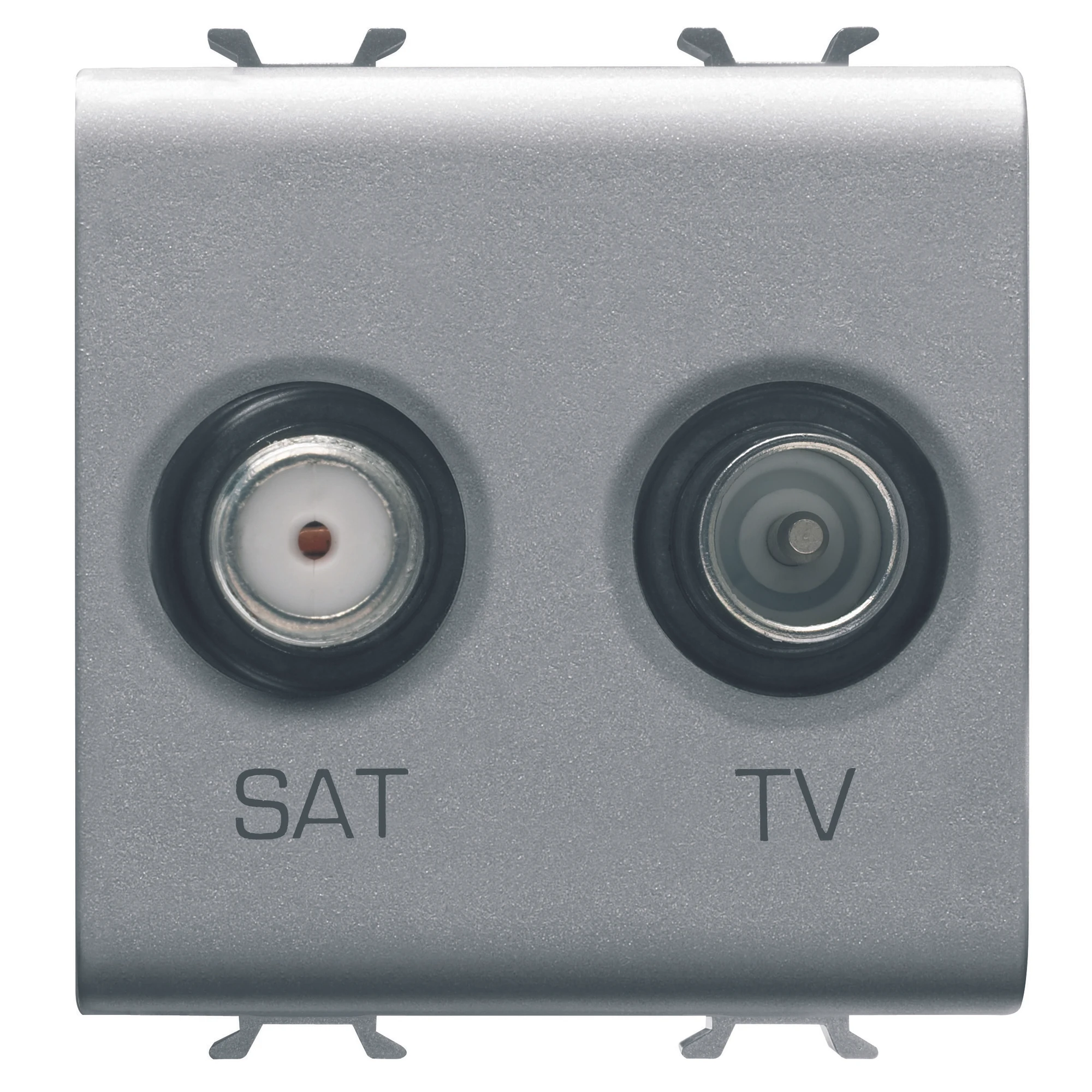 GEWISS GW14383 SOCKET-OUTLET TV-SAT - DIRECT - 2 MODULES - TITANIUM - CHORUSMART (img_001)