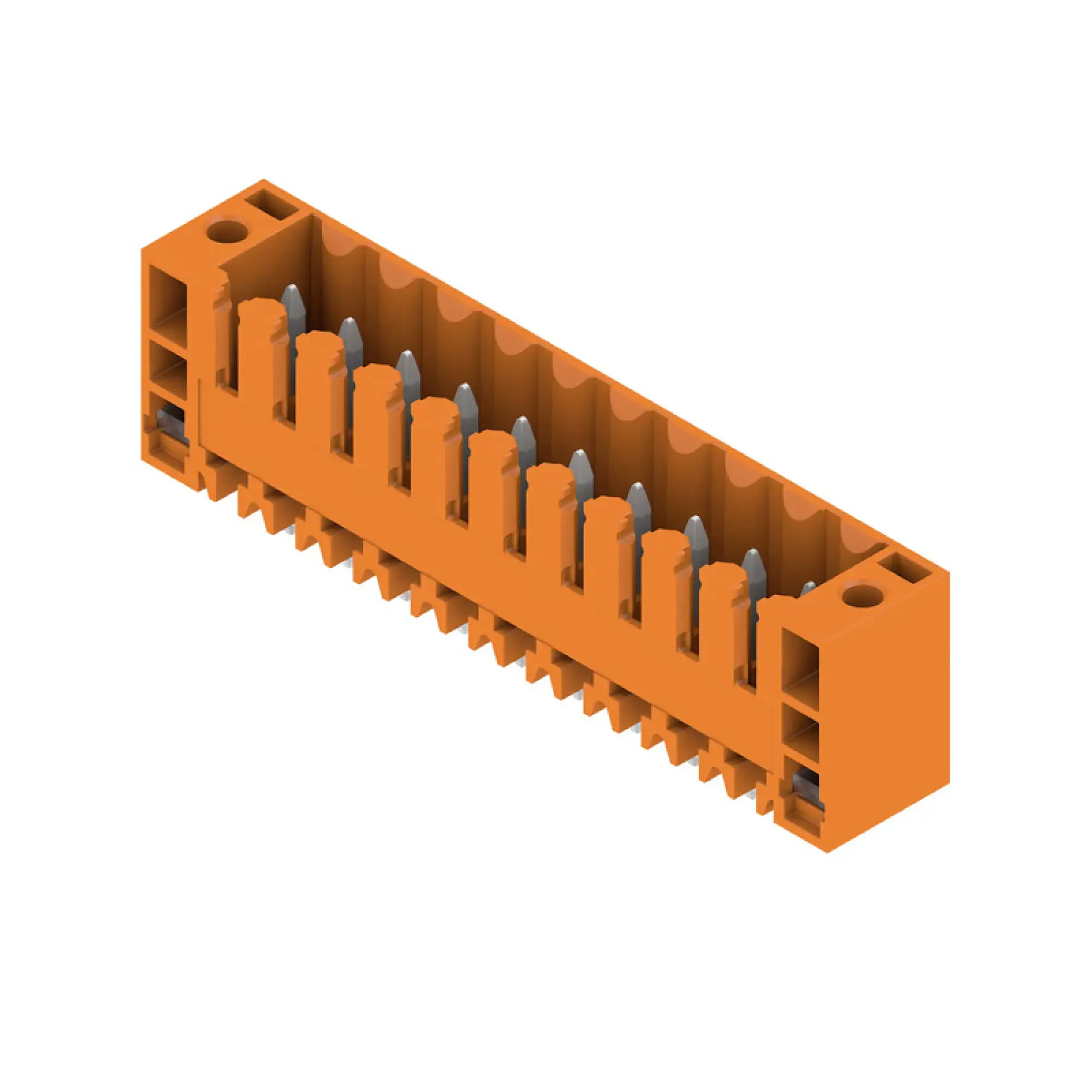 Weidmüller 1607580000 PCB connector (board connection), 160 V, 17 A, Pitch in mm: 3.50, Number of poles: 10, THT solder connection, Box (img_001)
