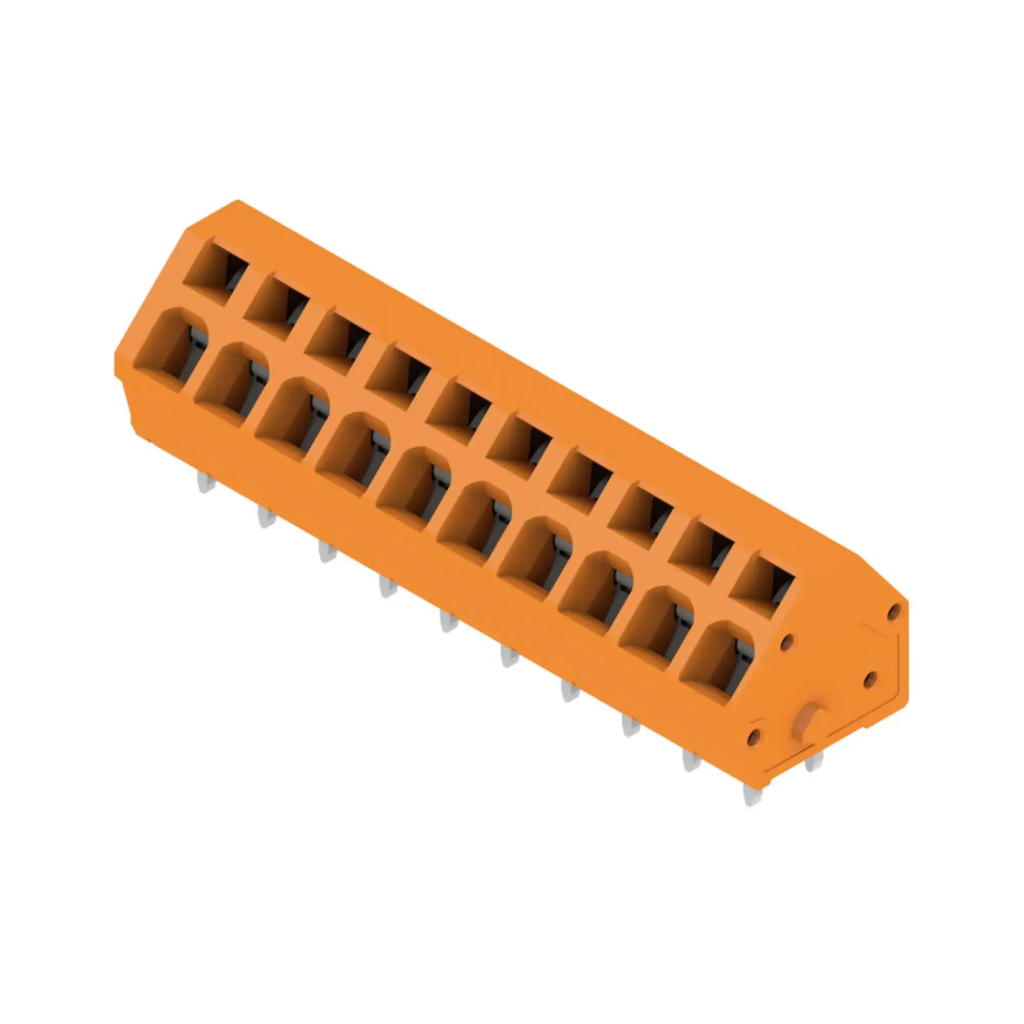 Weidmüller 1914070000 PCB terminal, 320 V, 24 A, Pitch in mm: 5.00, 2.5 mm², Number of poles: 10, Tension-clamp connection, THT solder connection, 135°, Box (img_001)