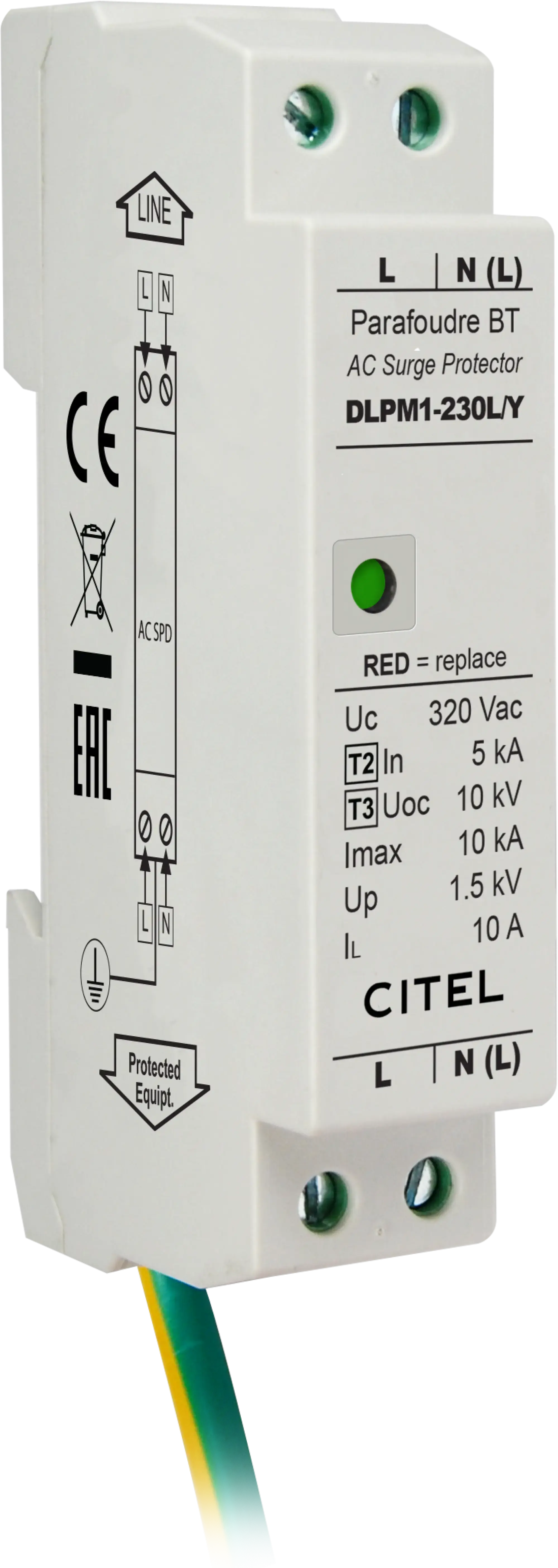 Citel 355923 Überspannungsschutz 2-polig Typ 2+3 für 230 V LED-Beleuchtungssysteme, Y-Schaltung (img_001) Citel 355923 Überspannungsschutz 2-polig Typ 2+3 für 230 V LED-Beleuchtungssysteme, Y-Schaltung (img_001)